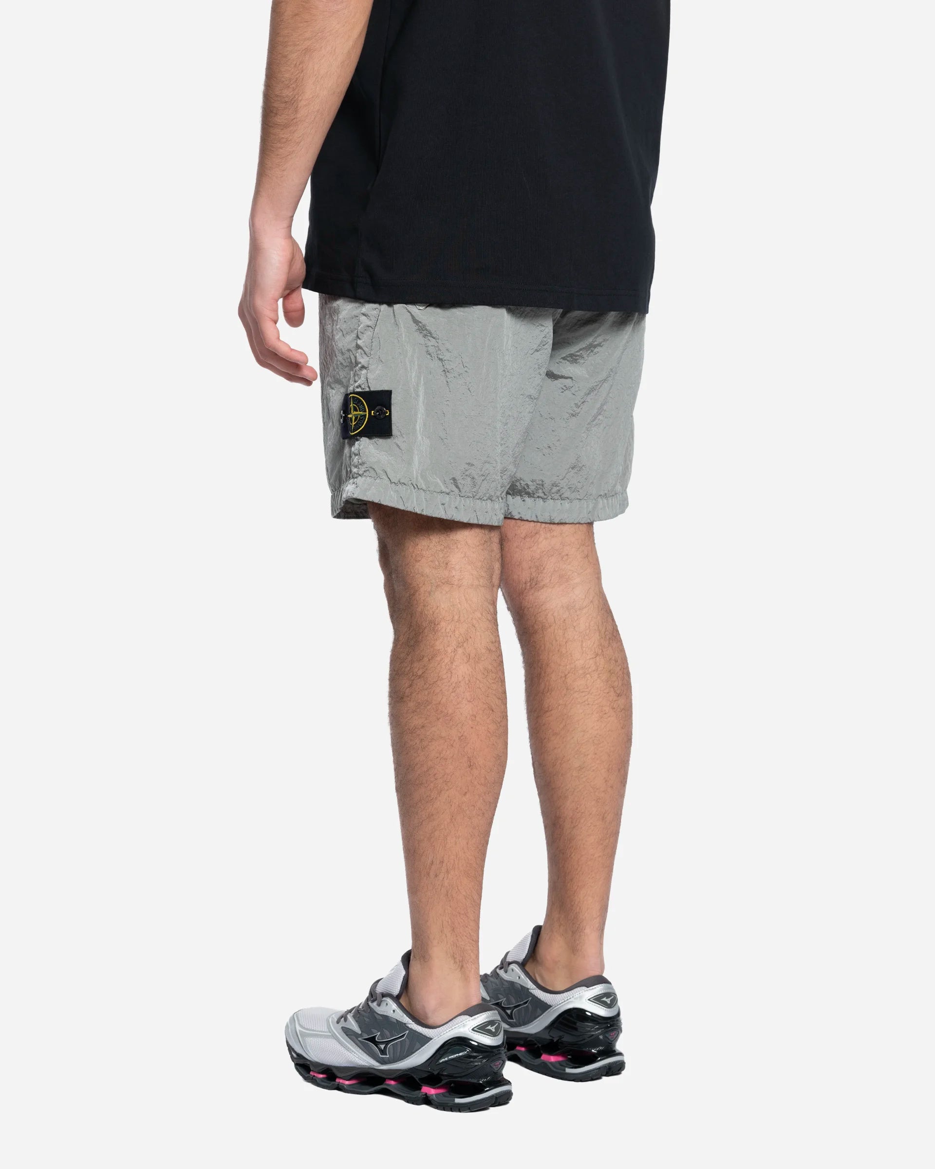 Nylon Metal Pearl Grey Shorts
