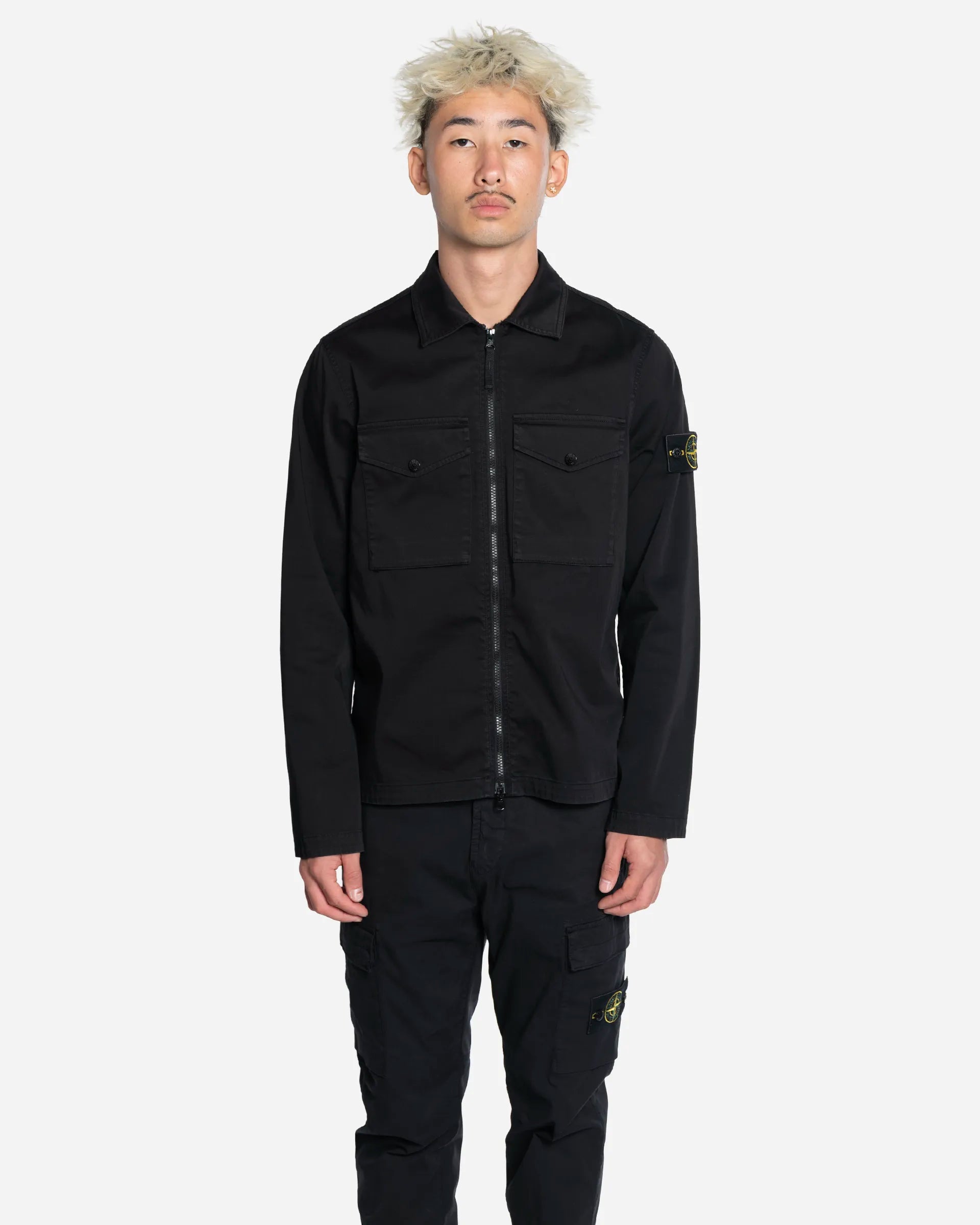 Surchemise Zippée en Coton Noir