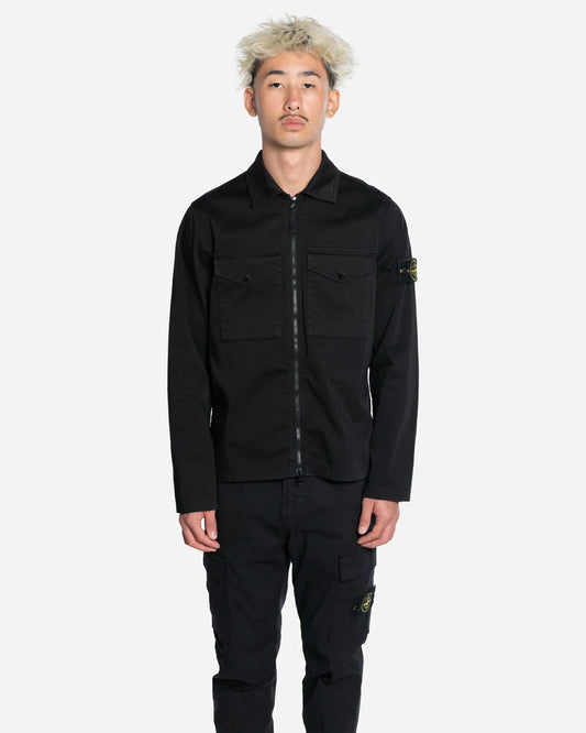 Surchemise Zippée en Coton Noir