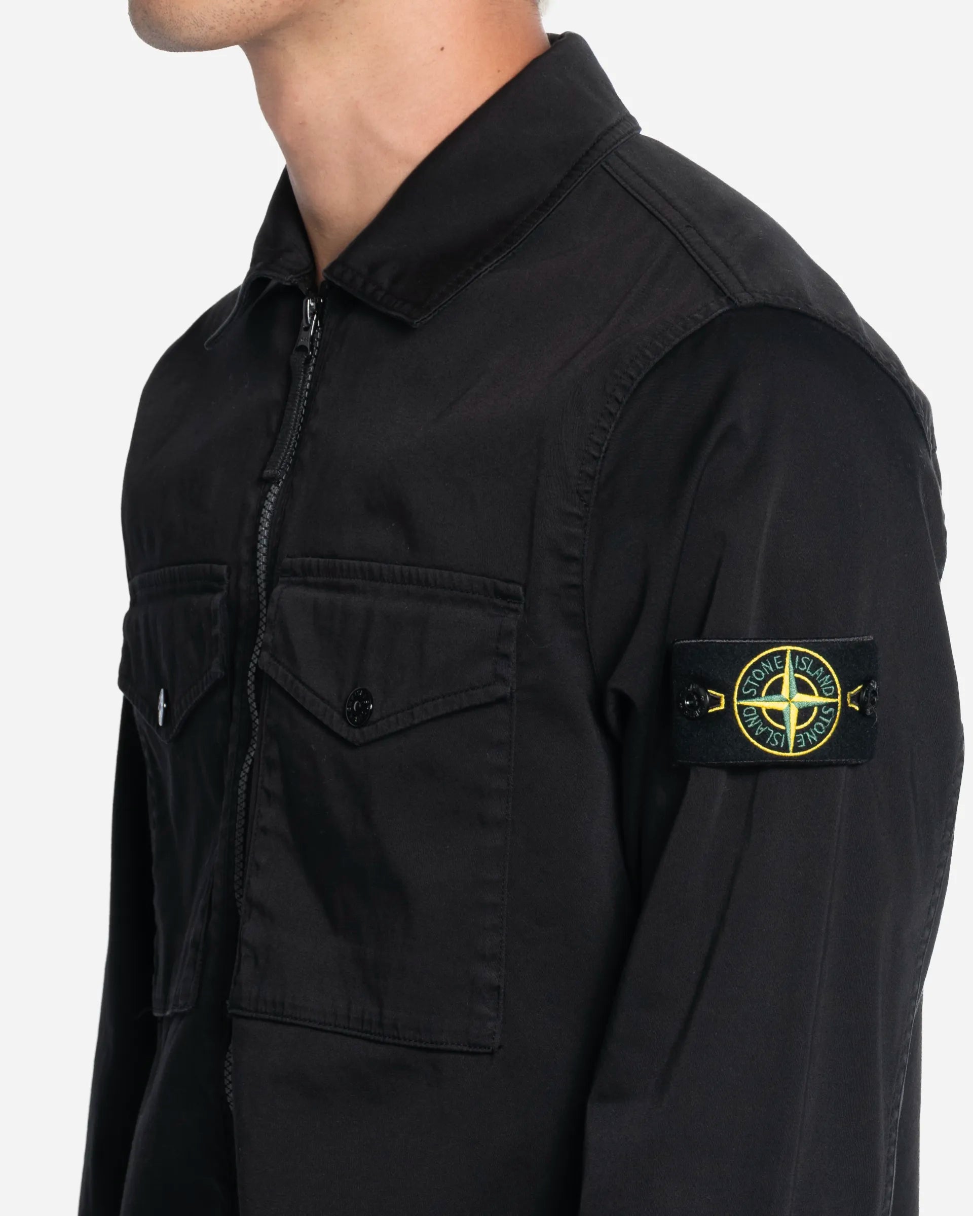 Surchemise Zippée en Coton Noir