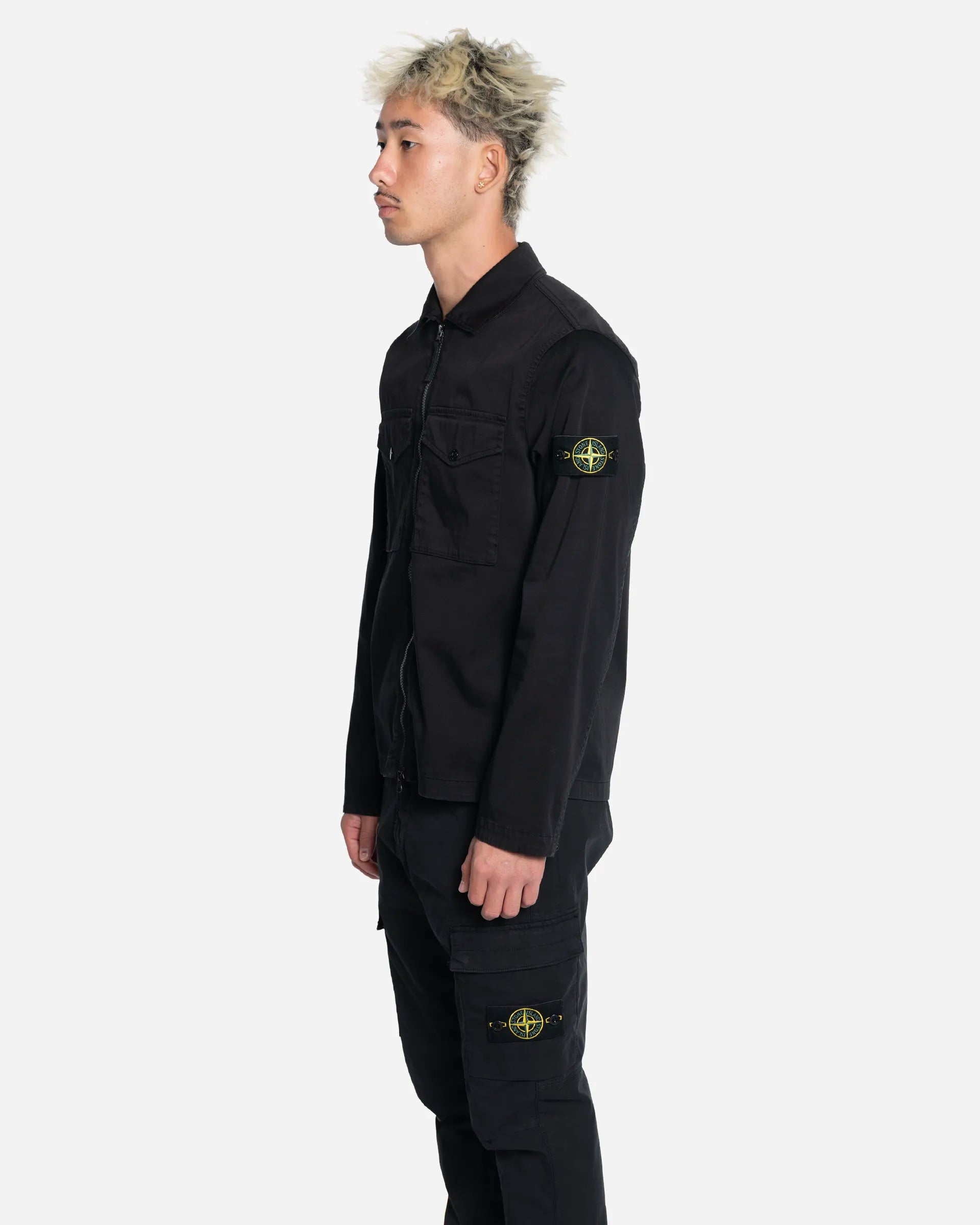 Surchemise Zippée en Coton Noir