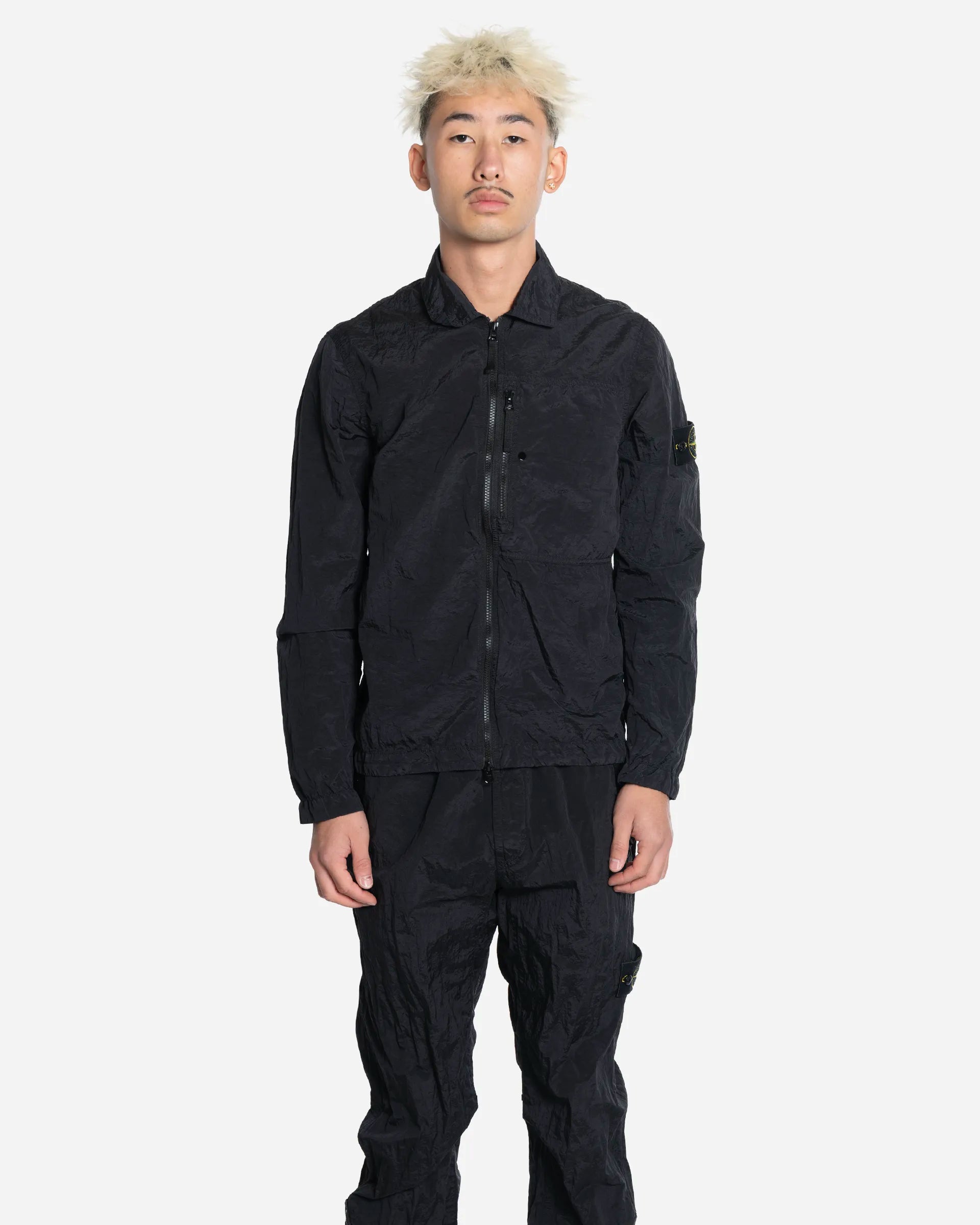 Surchemise Zippée en Nylon Black