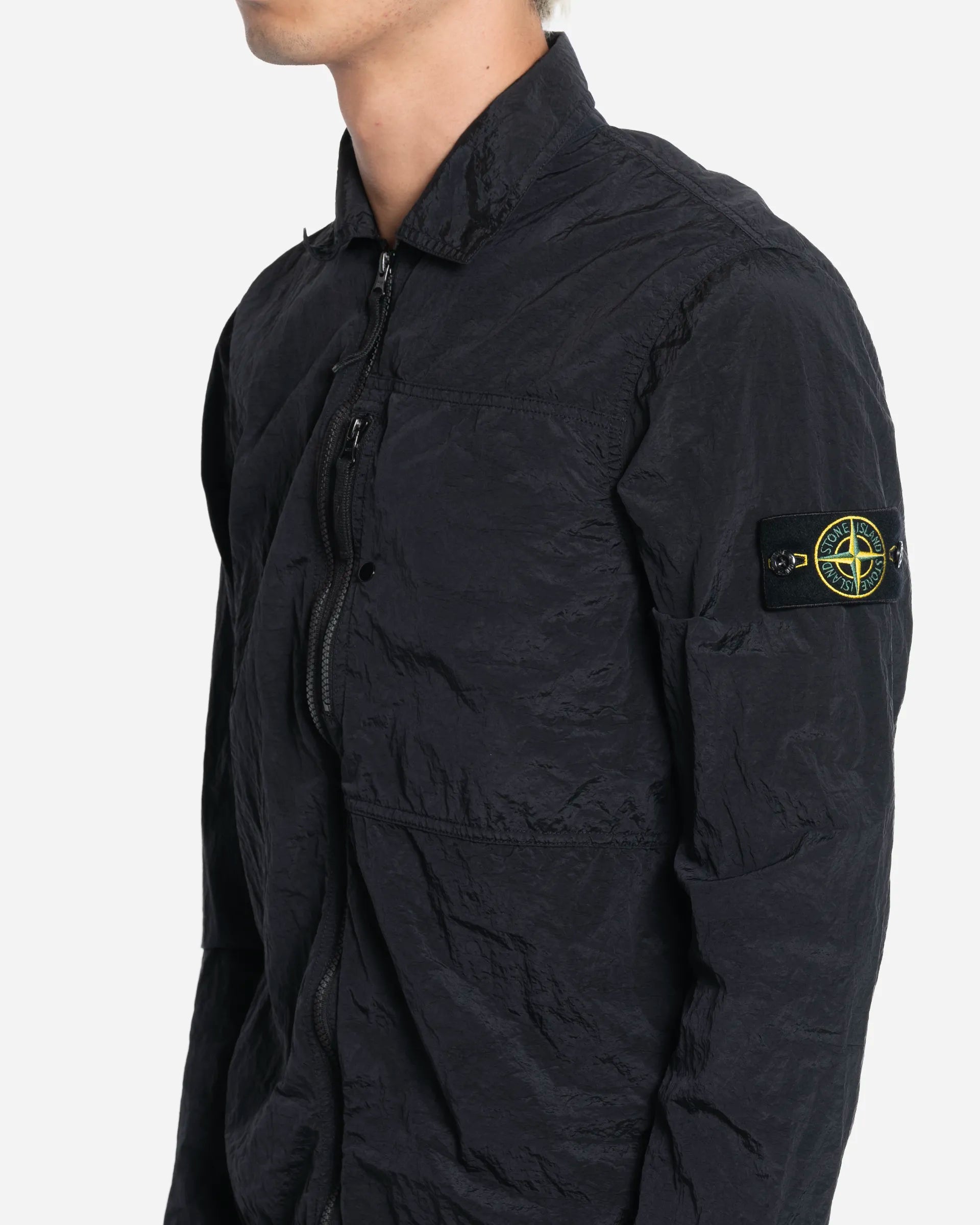 Surchemise Zippée en Nylon Black