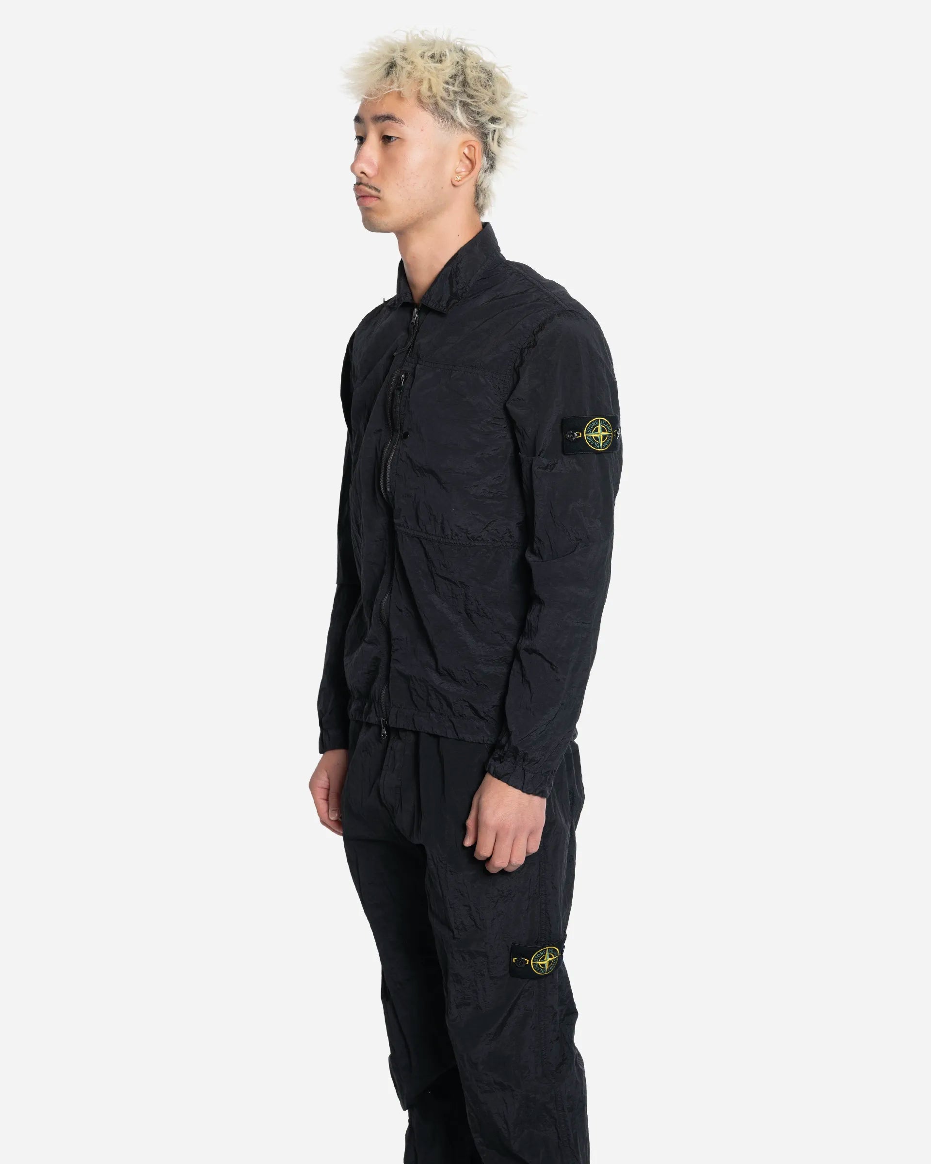 Surchemise Zippée en Nylon Black