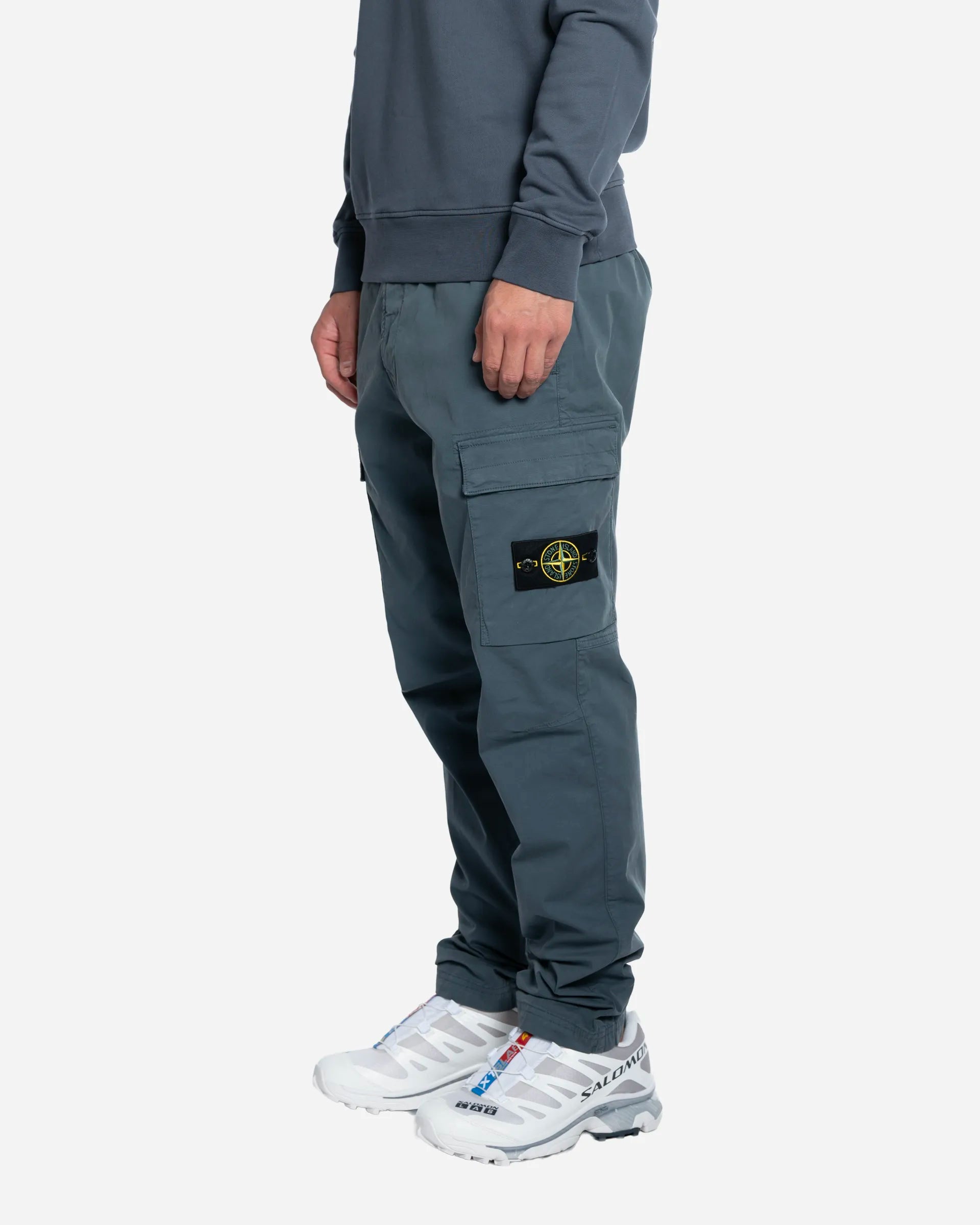 Pantalon Cargo en Coton Slate Blue