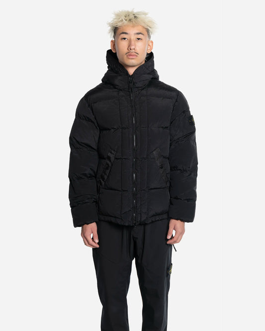 Doudoune à Capuche en Nylon Noir