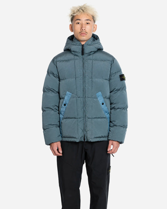 Doudoune à Capuche en Nylon Ash Grey