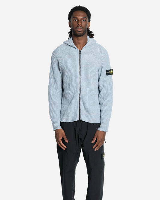Pull Zippé à Capuche en Maille Ash Grey
