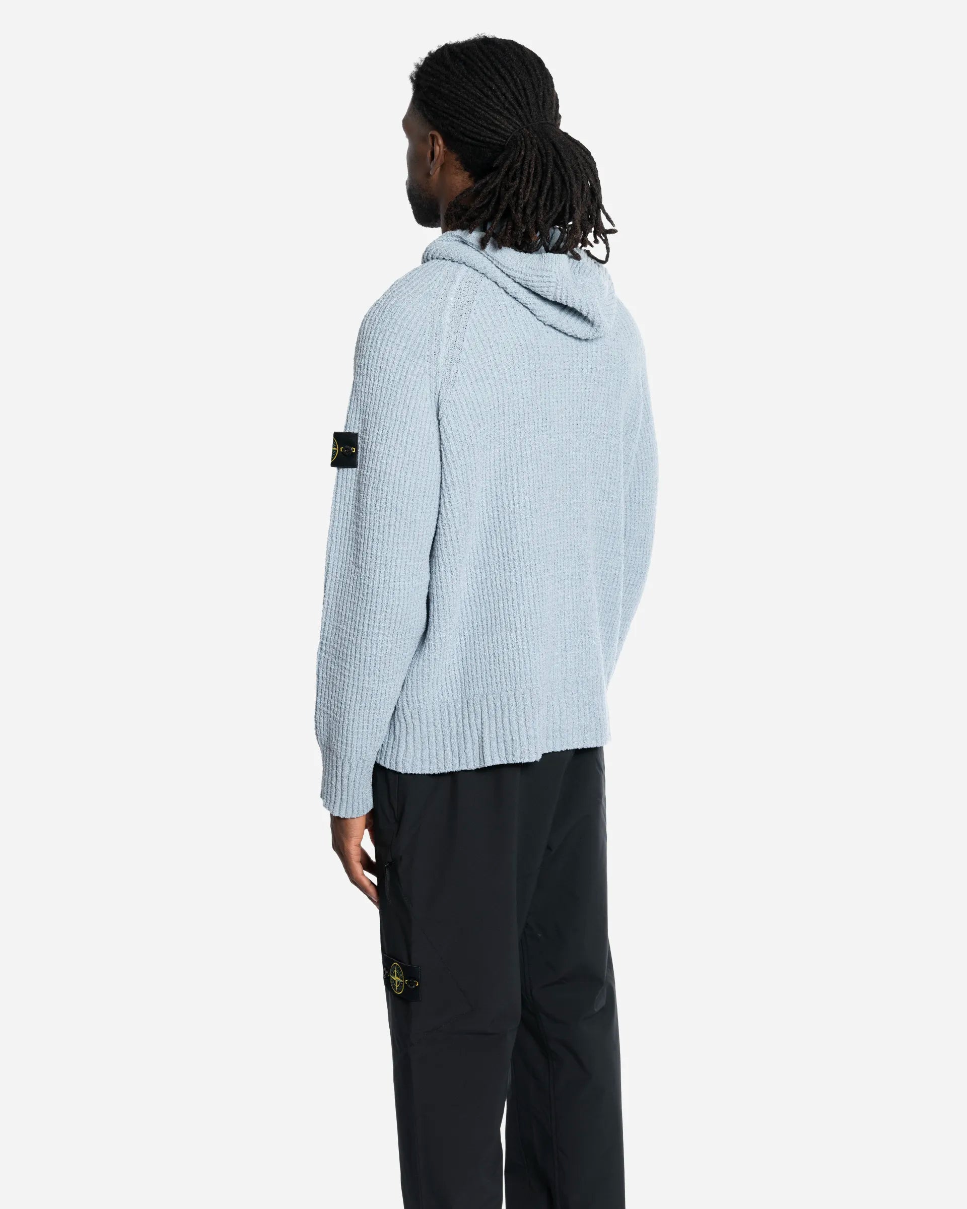 Pull Zippé à Capuche en Maille Ash Grey