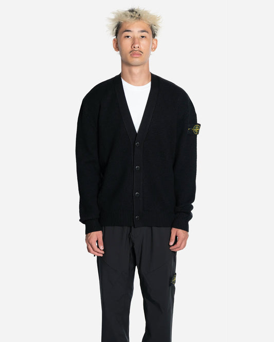 Cardigan en Laine à Col V Noir