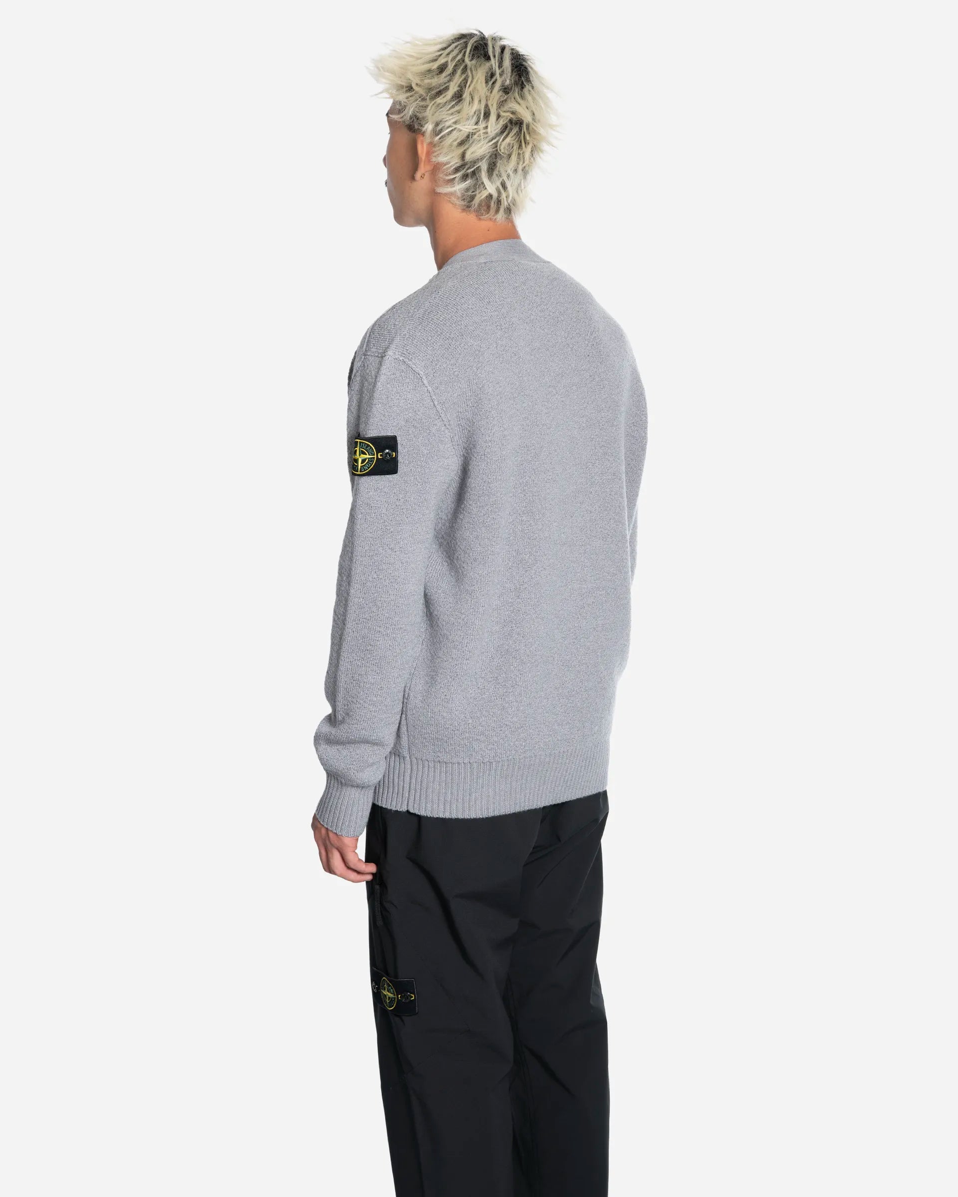 Cardigan en Laine à Col V Ash Grey