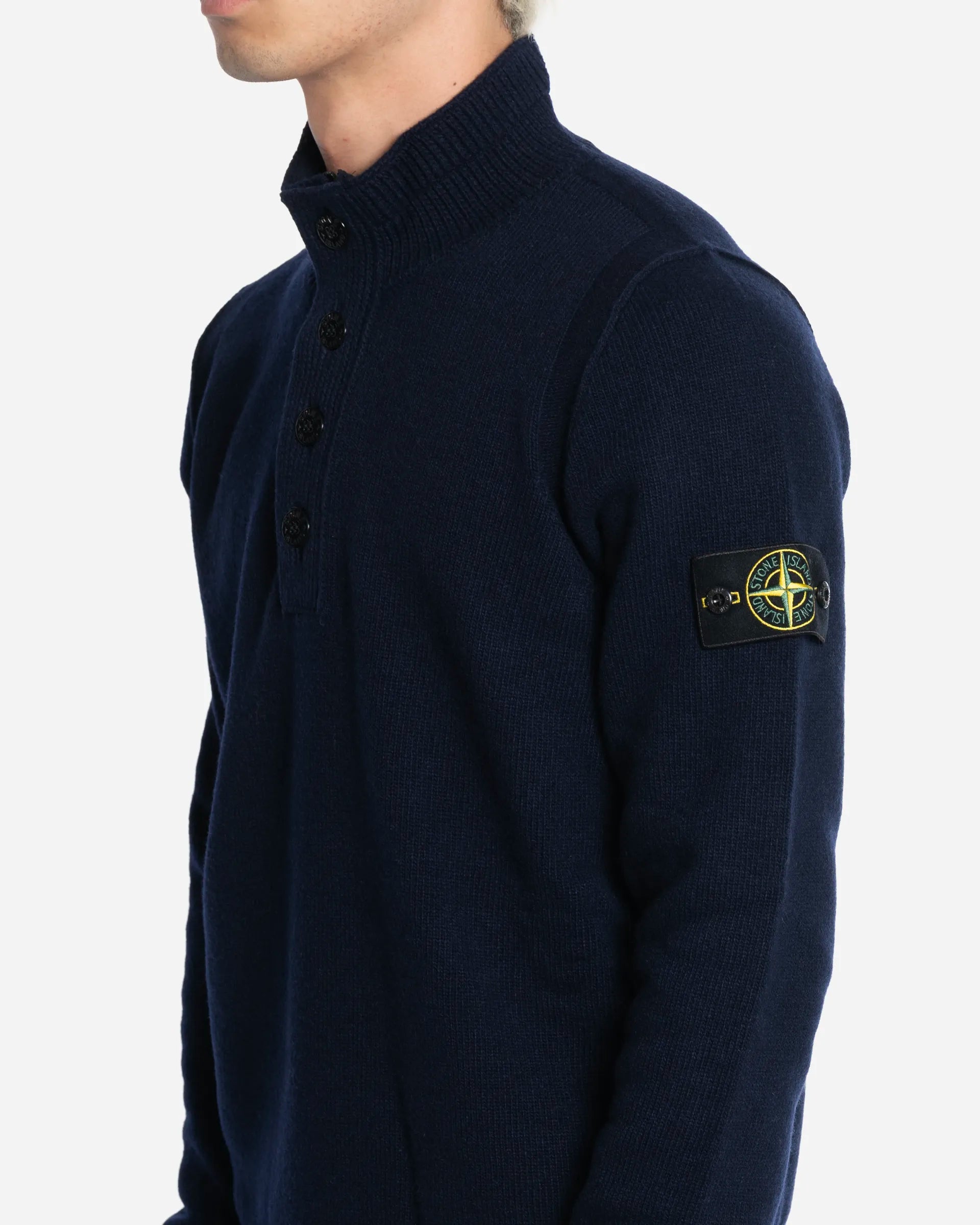 Pull à Glissière Courte Navy Blue