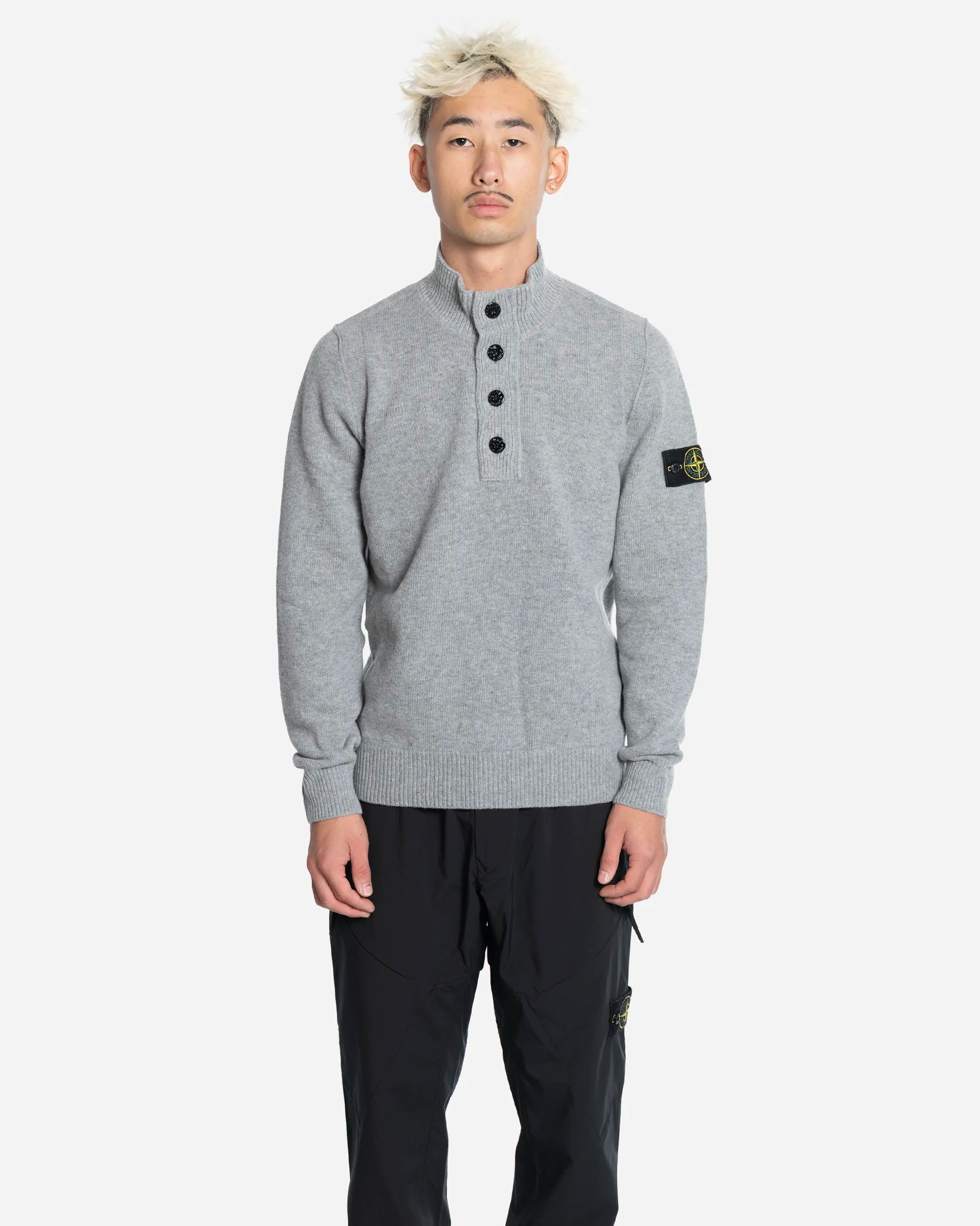 Pull à Glissière Courte Grey Melange