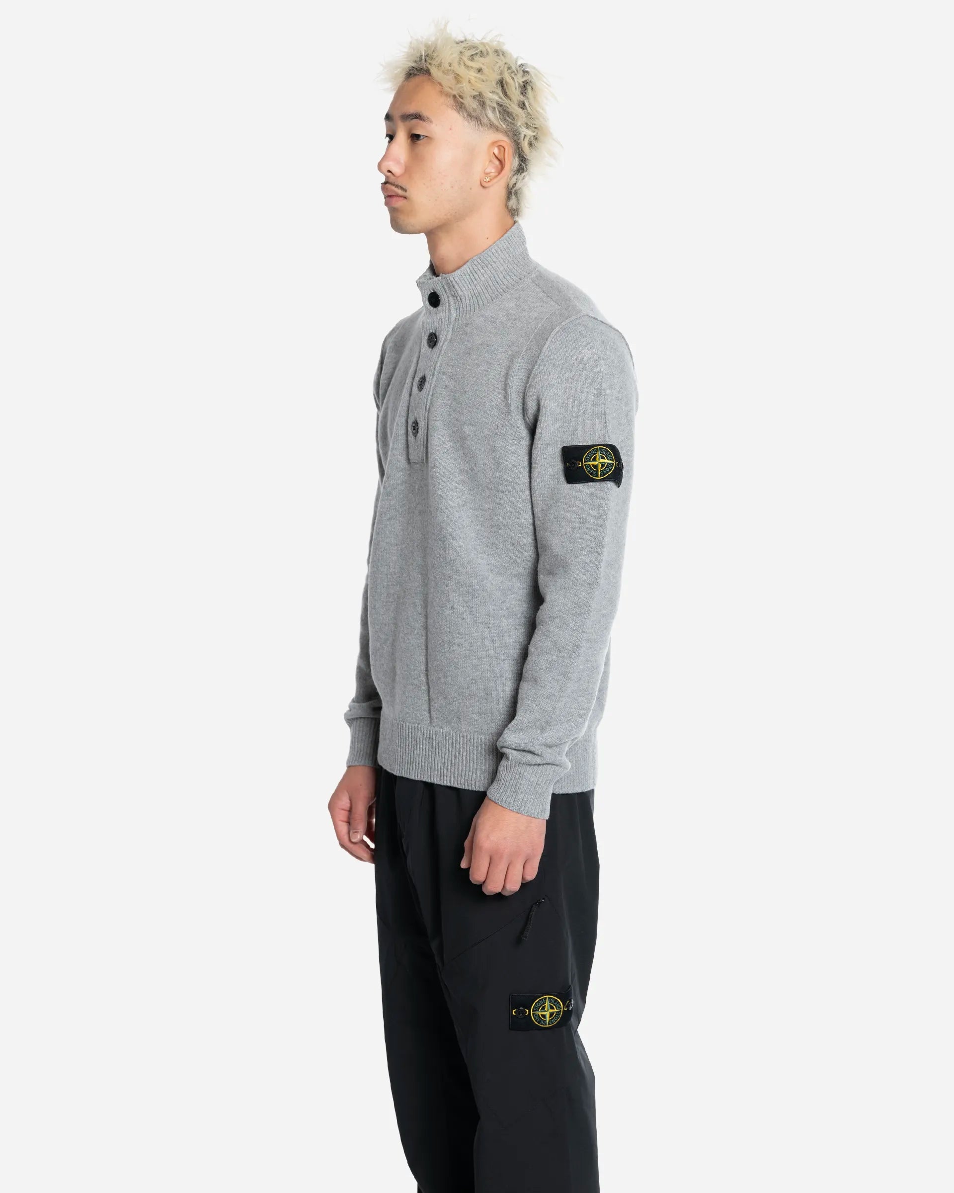 Pull à Glissière Courte Grey Melange