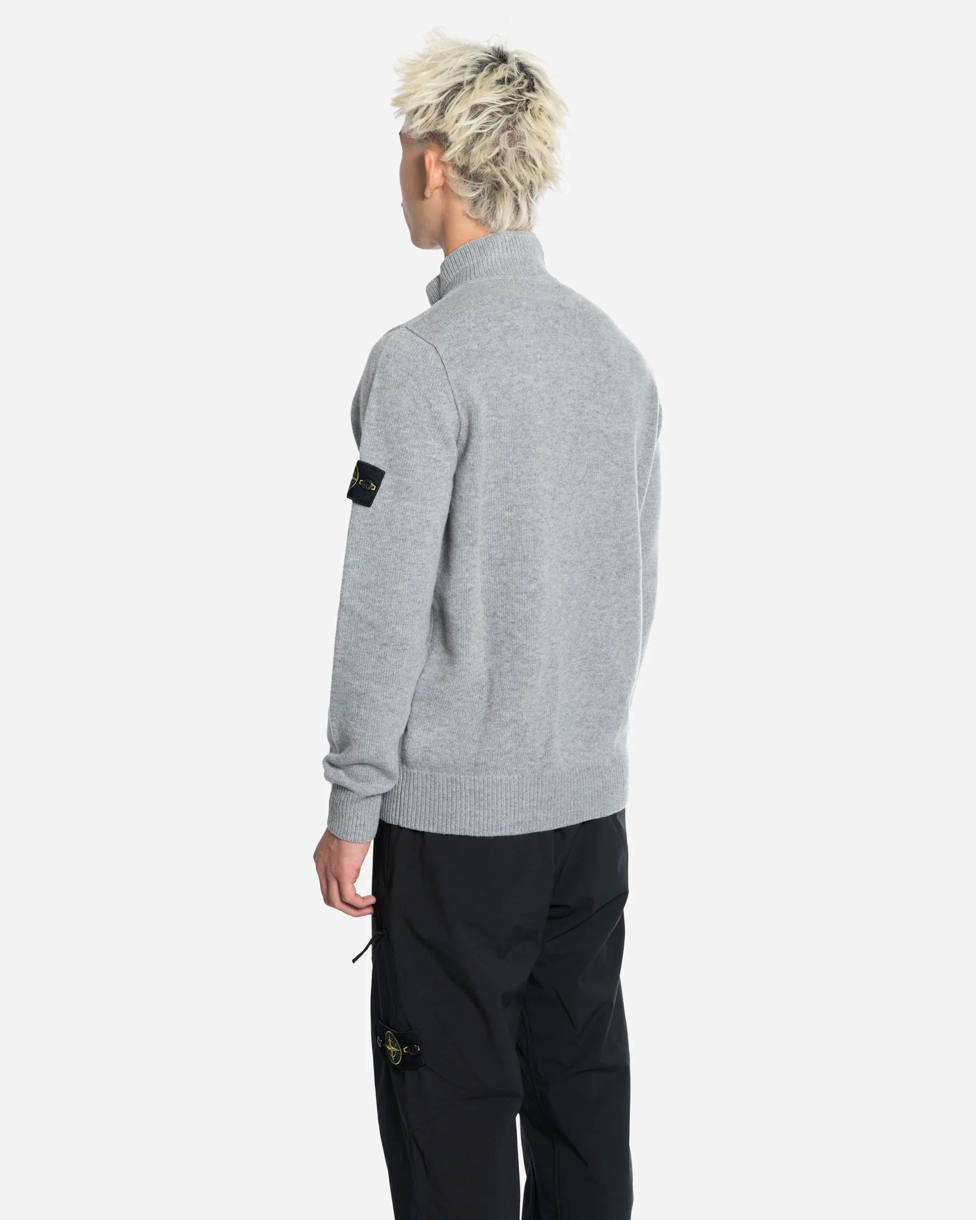Pull à Glissière Courte Grey Melange