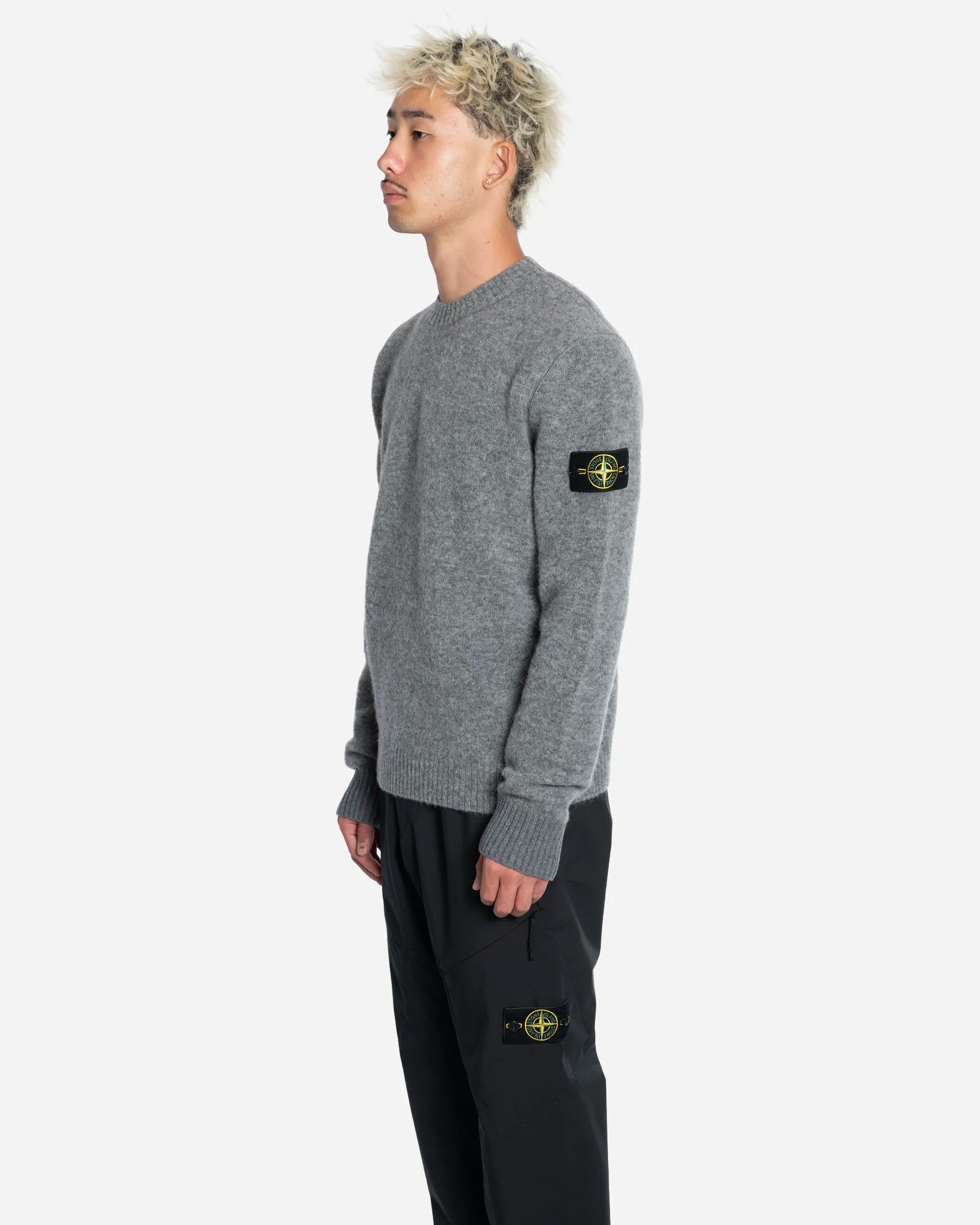 Pull Ras-du-Cou en Mélange de Baby Alpaga Grey Melange