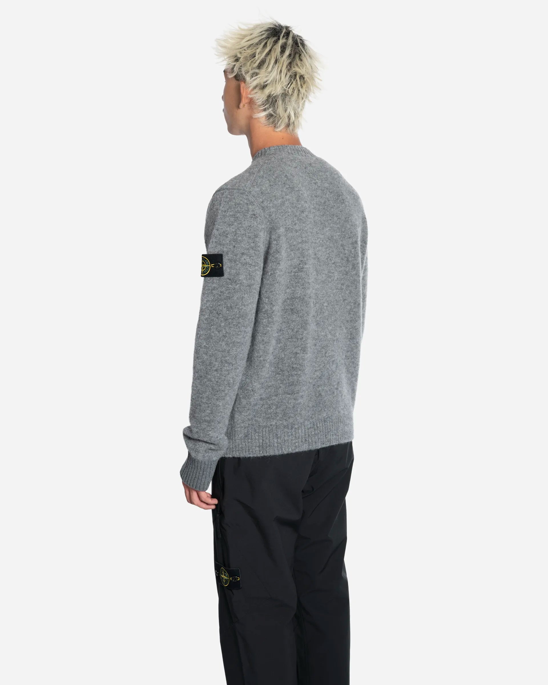 Pull Ras-du-Cou en Mélange de Baby Alpaga Grey Melange