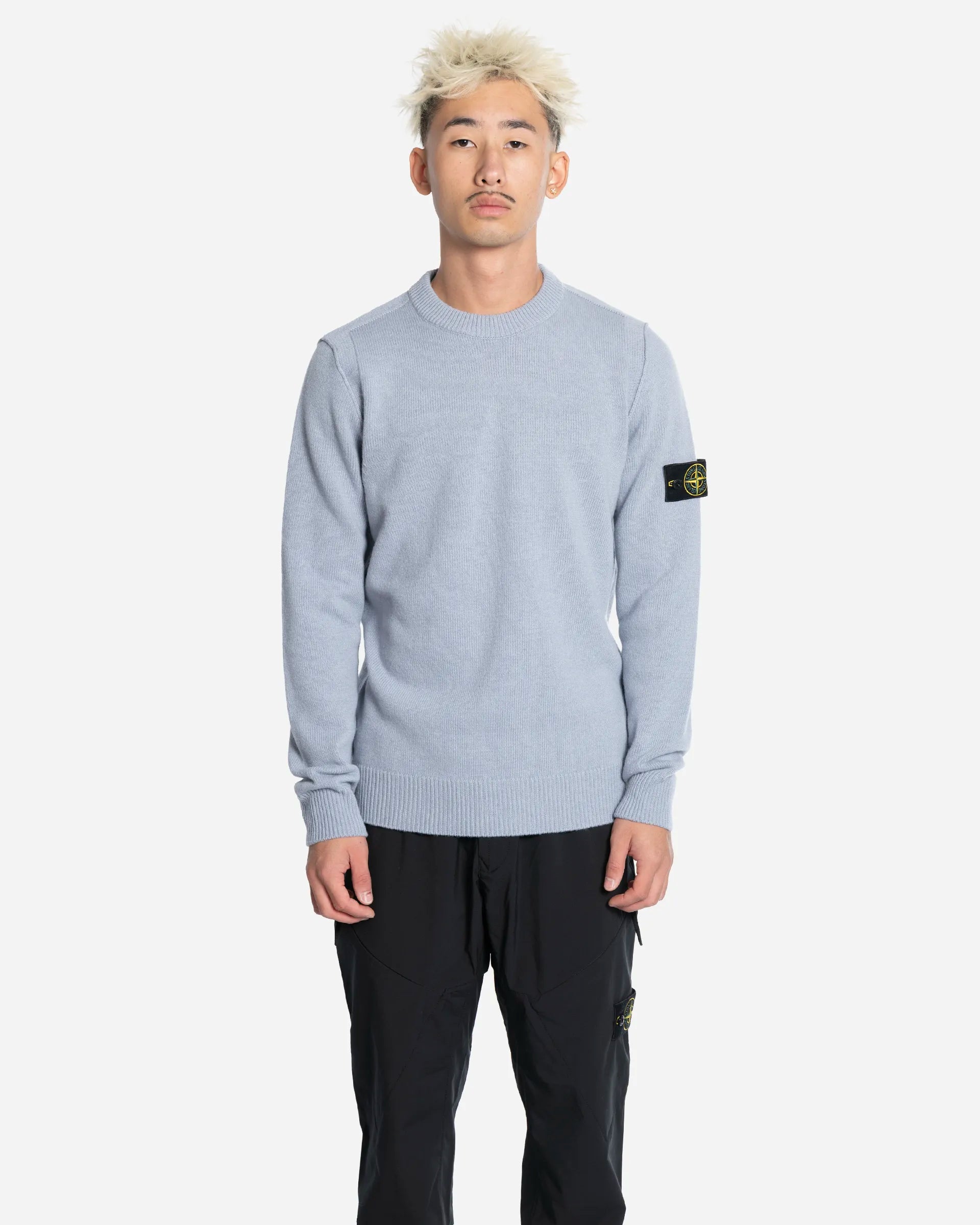 Pull Ras-du-Cou avec Bordures Côtelées Ash Grey