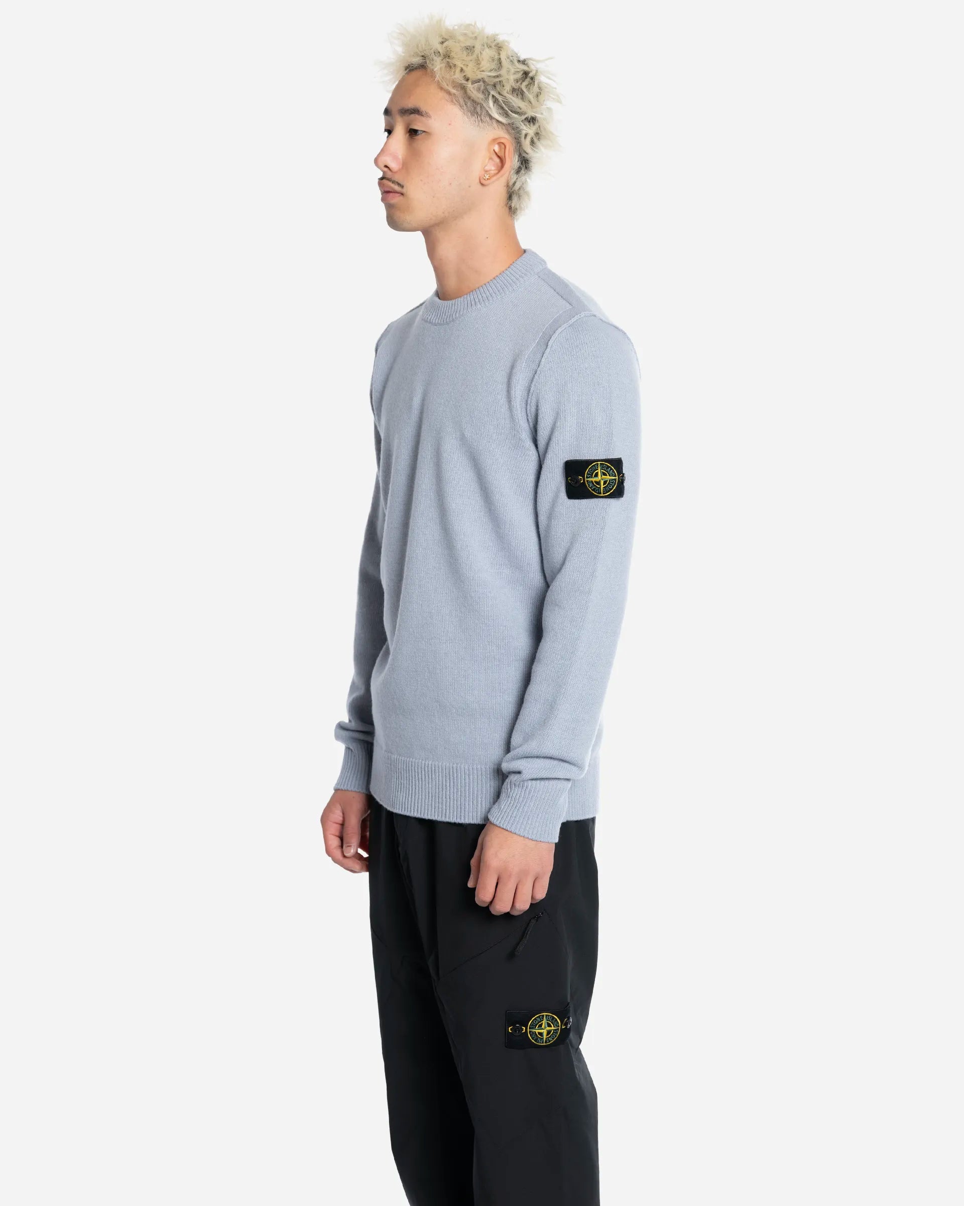 Pull Ras-du-Cou avec Bordures Côtelées Ash Grey