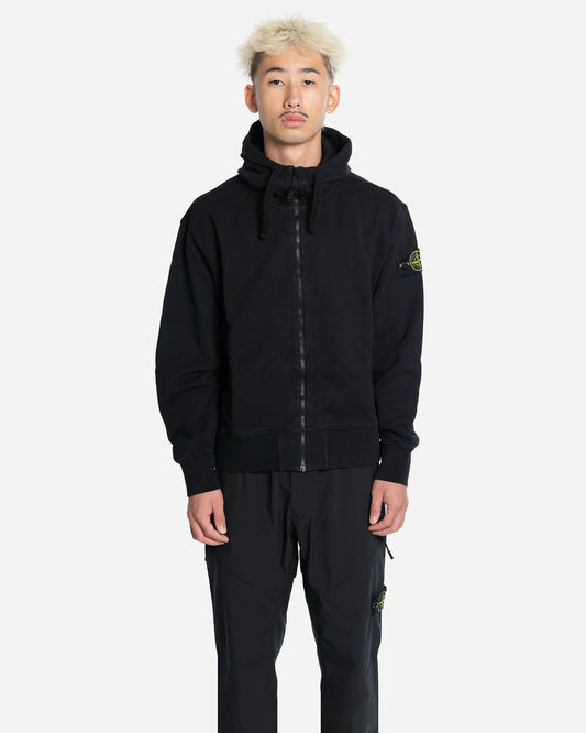 Sweat-Shirt à Capuche Zippé Oversize Noir