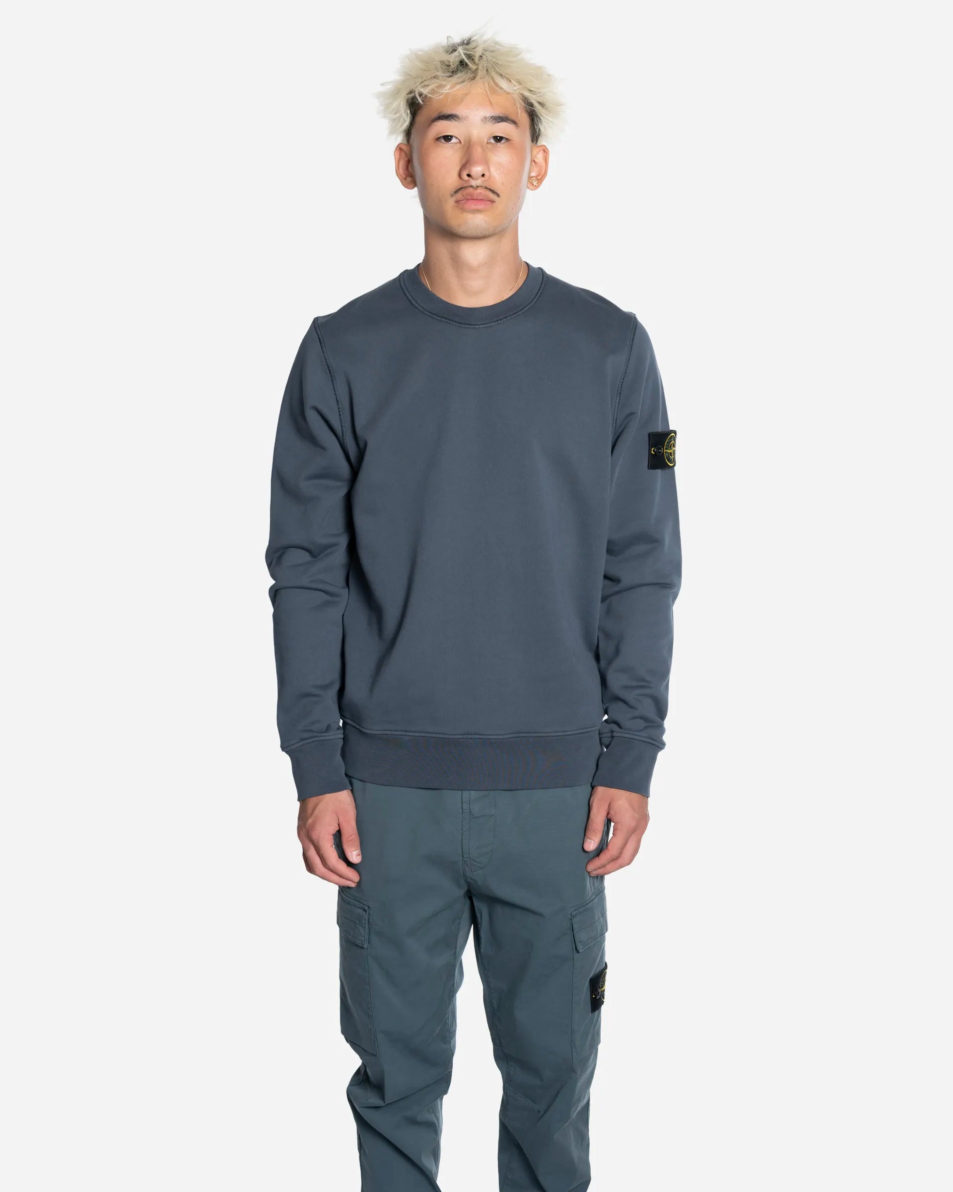 Sweatshirt Ras-du-Cou avec Manches Raglan Slate Blue