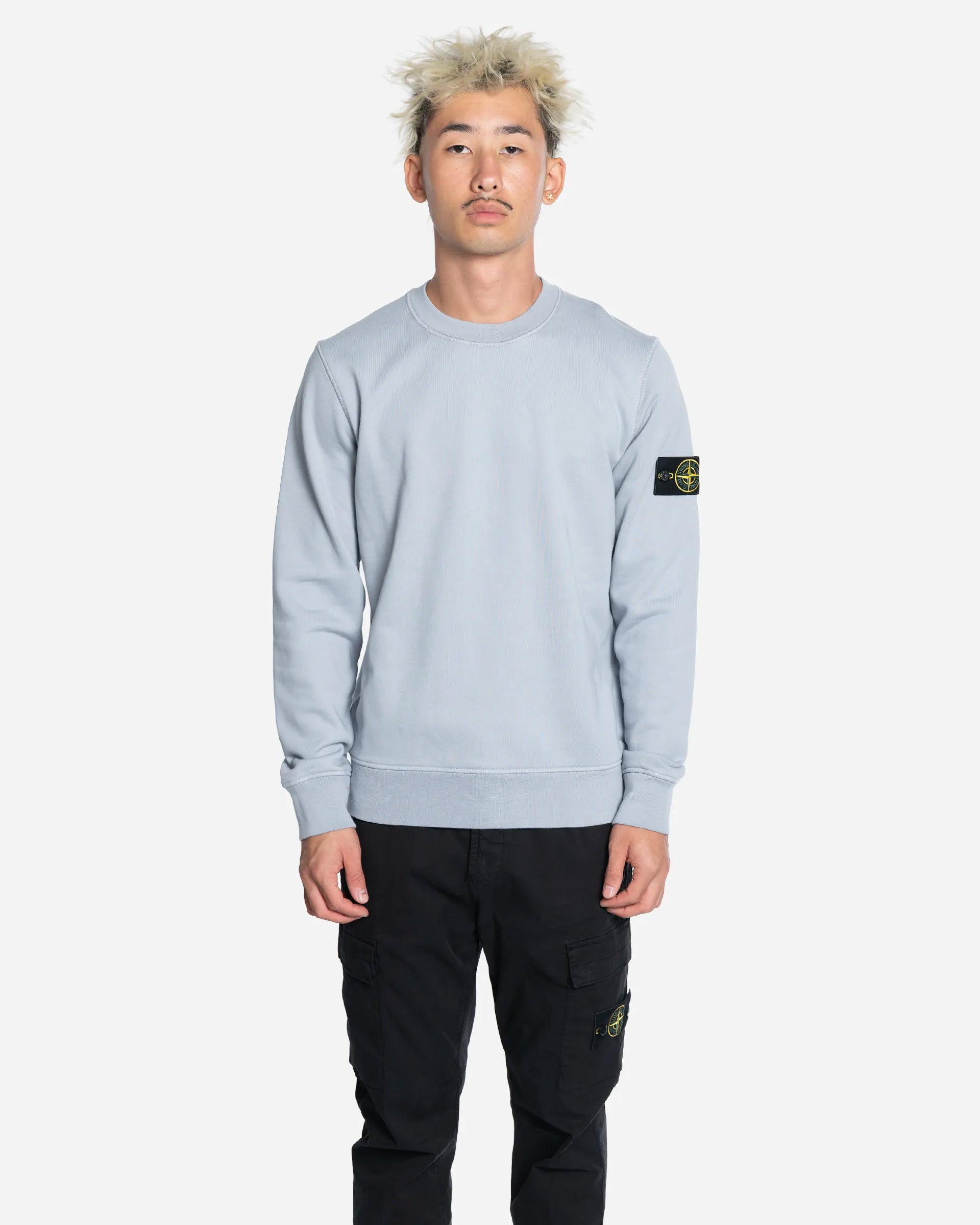 Sweat-Shirt Ras-du-Cou avec Manches Ash Grey