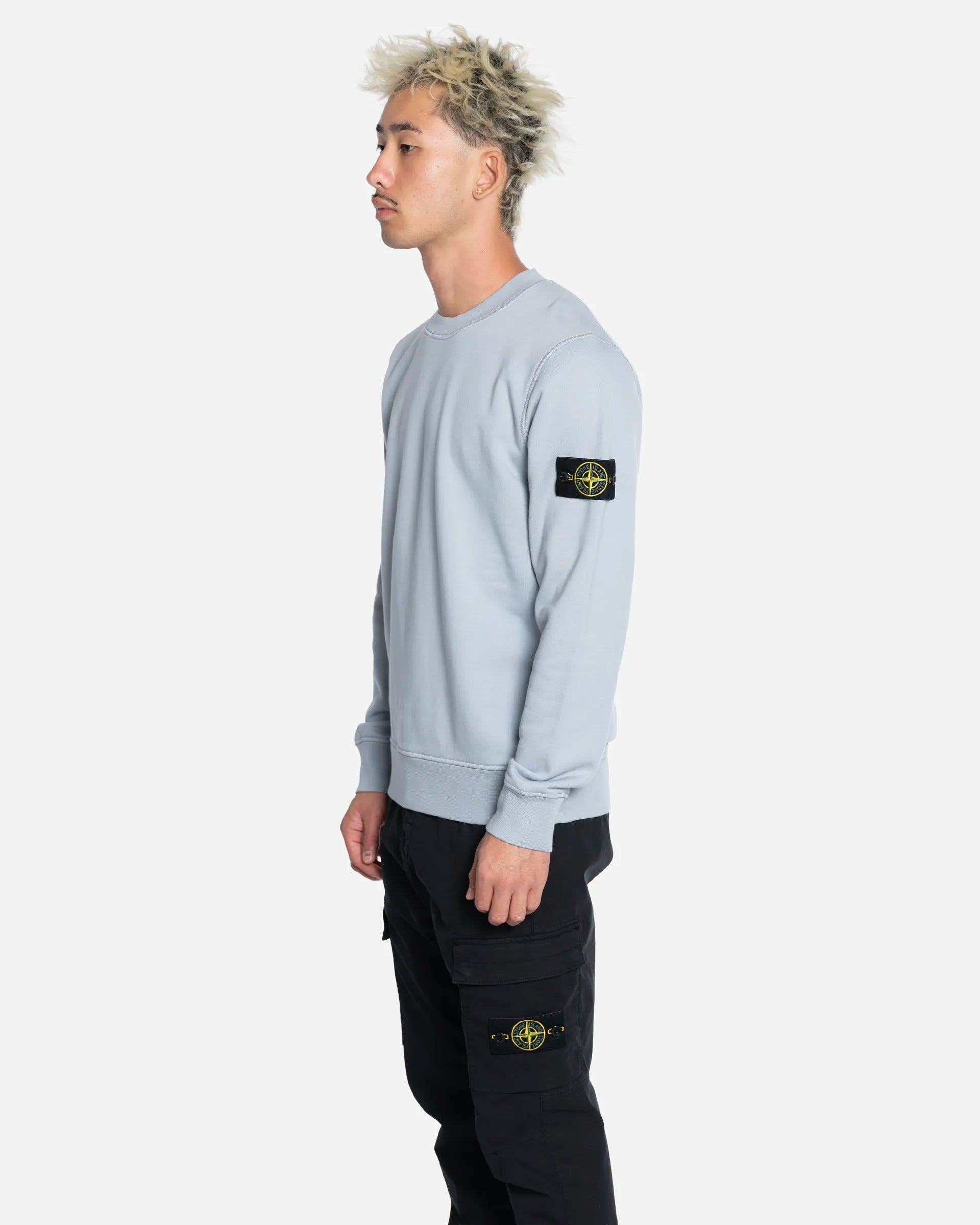 Sweat-Shirt Ras-du-Cou avec Manches Ash Grey
