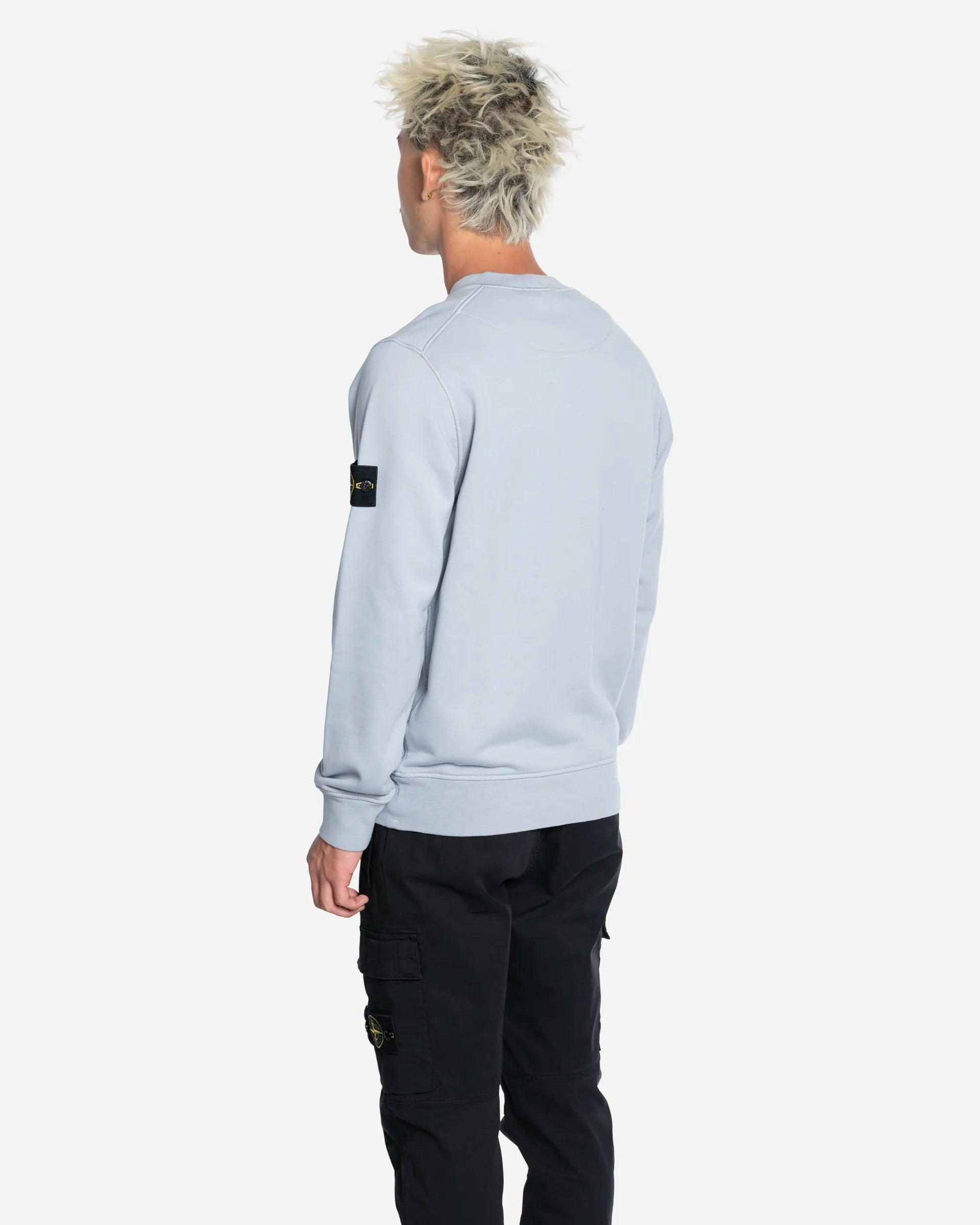 Sweat-Shirt Ras-du-Cou avec Manches Ash Grey