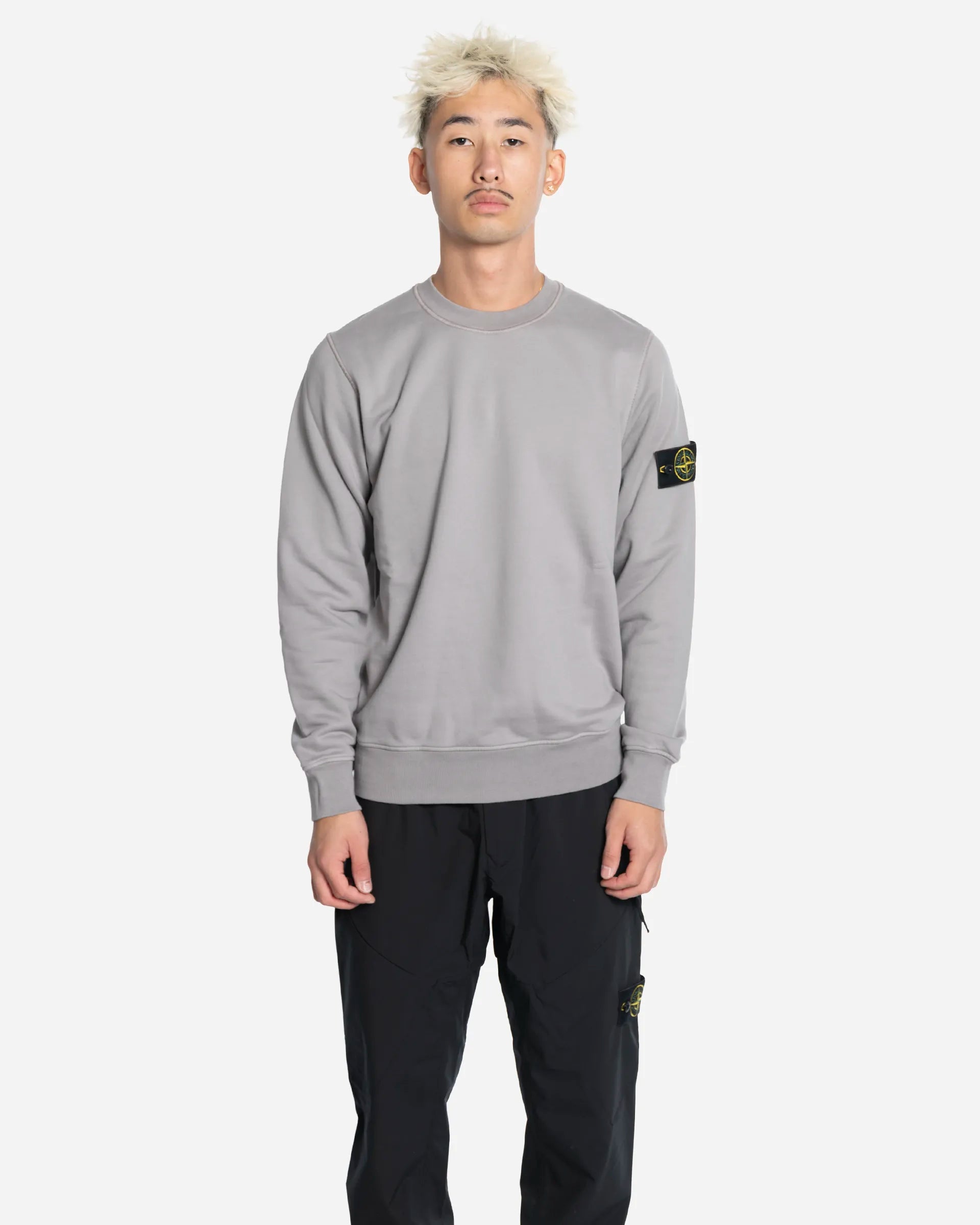 Sweat-Shirt Ras-du-Cou avec Manches Raglan Grey