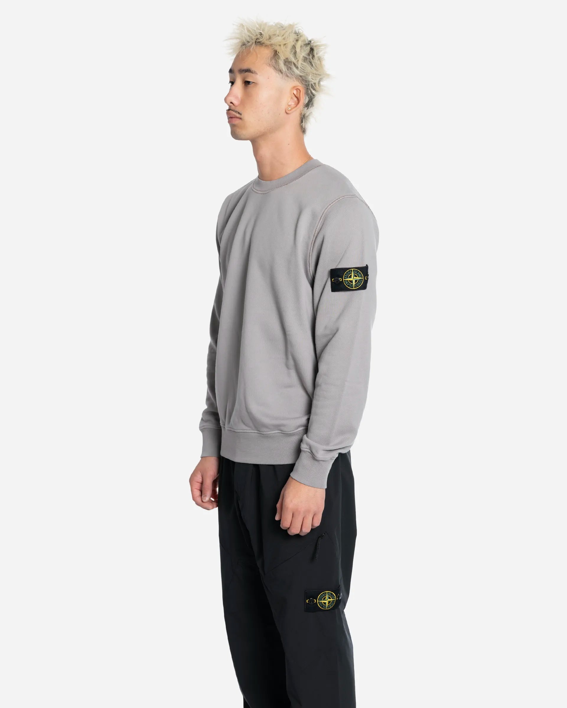 Sweat-Shirt Ras-du-Cou avec Manches Raglan Grey