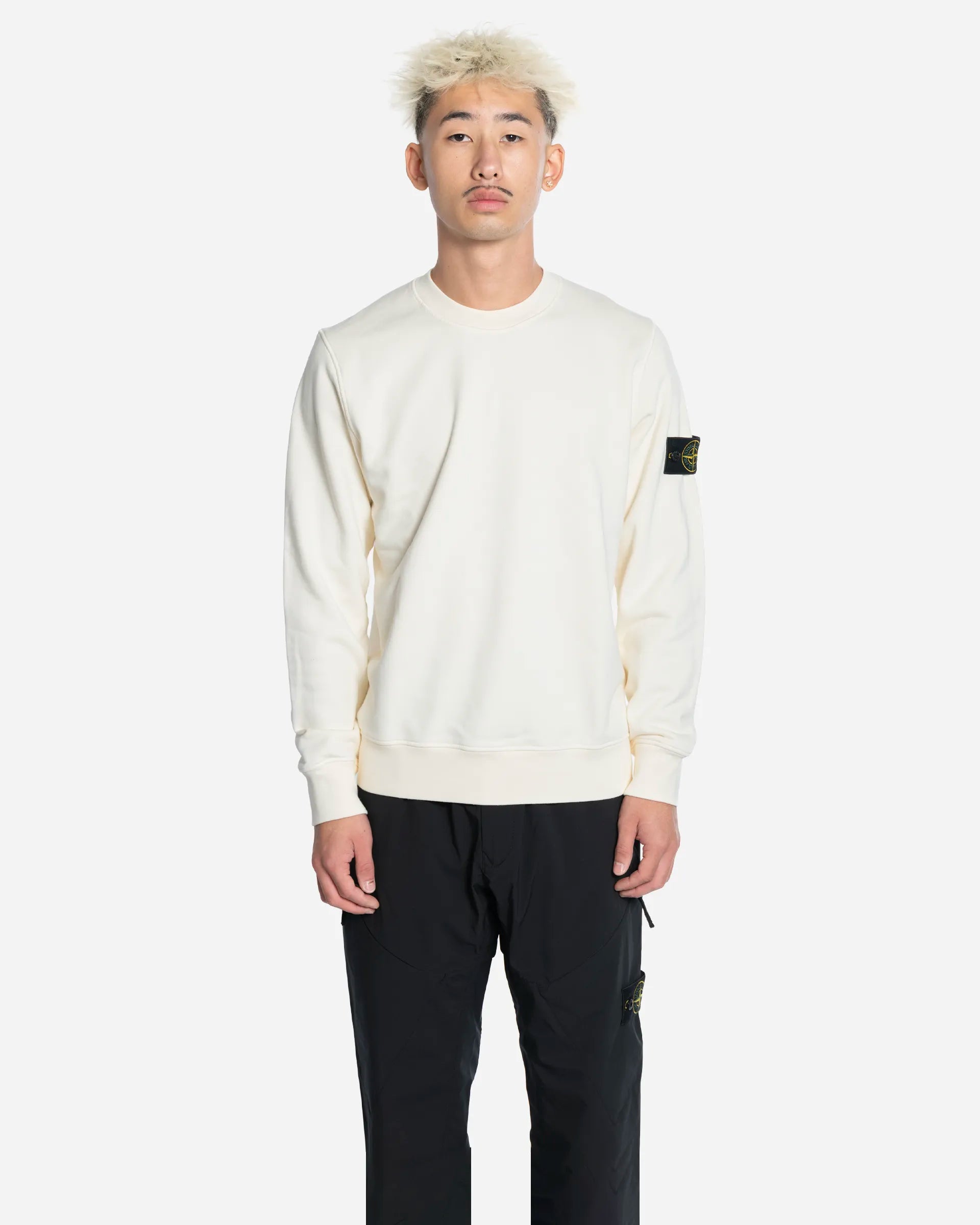 Sweat-Shirt Ras-du-Cou avec Manches Raglan Ivory
