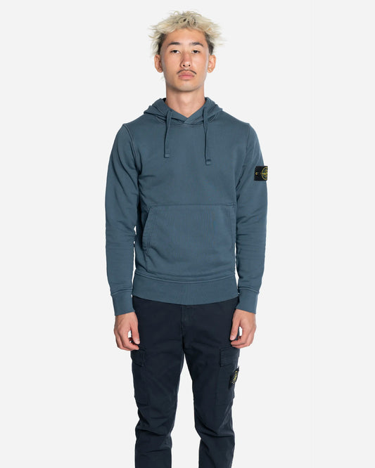 Sweat-Shirt à Capuche en Molleton Slate Blue