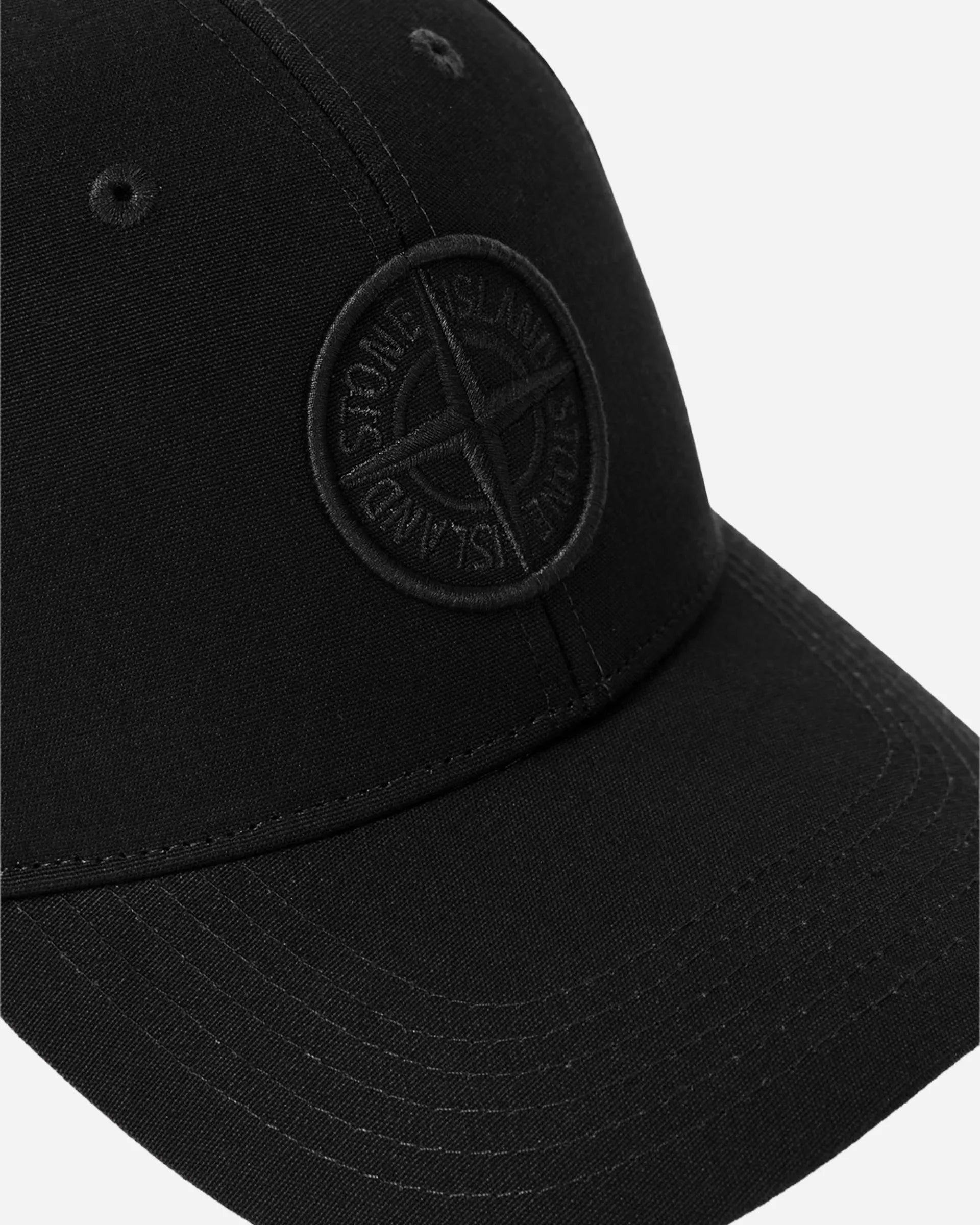 Casquette de Baseball en Coton avec Logo Compass Noir