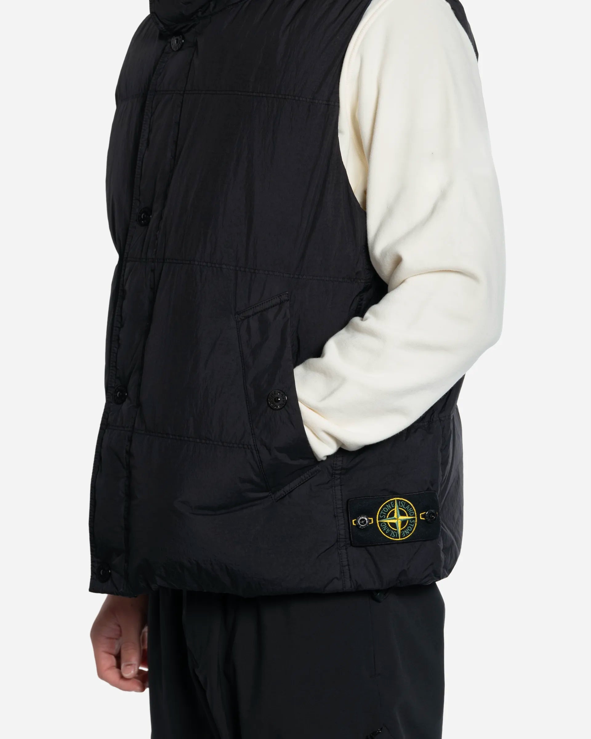 Doudoune Sans Manches en Nylon Noir