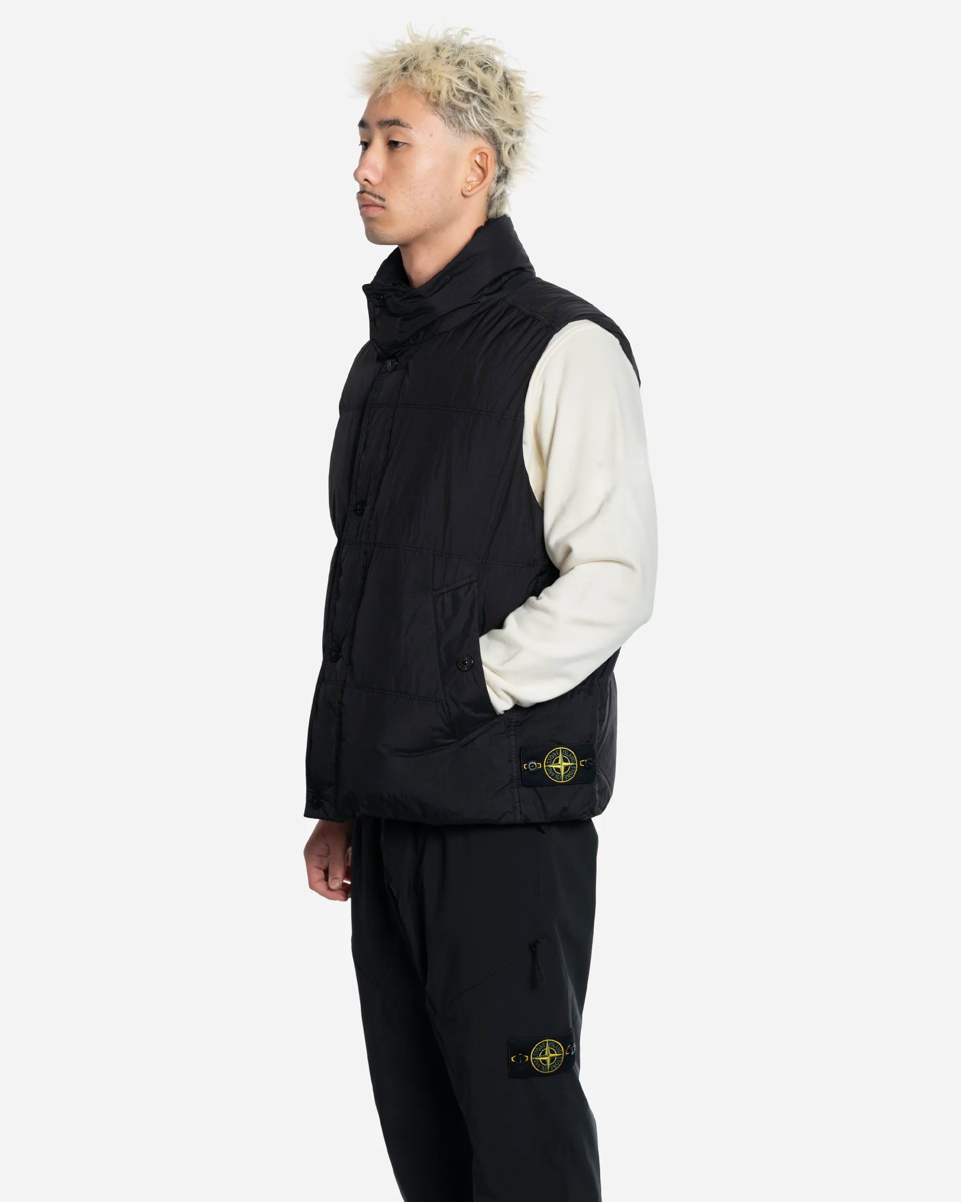 Doudoune Sans Manches en Nylon Noir