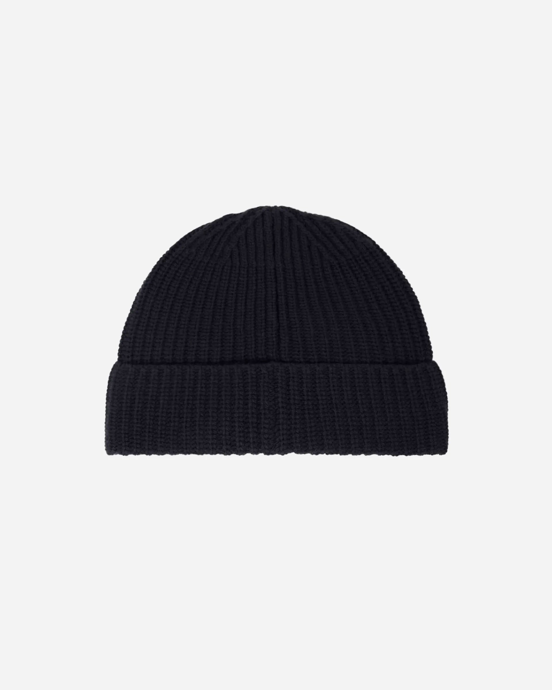 Bonnet en Maille Côtelée avec Patch Compass Navy Blue