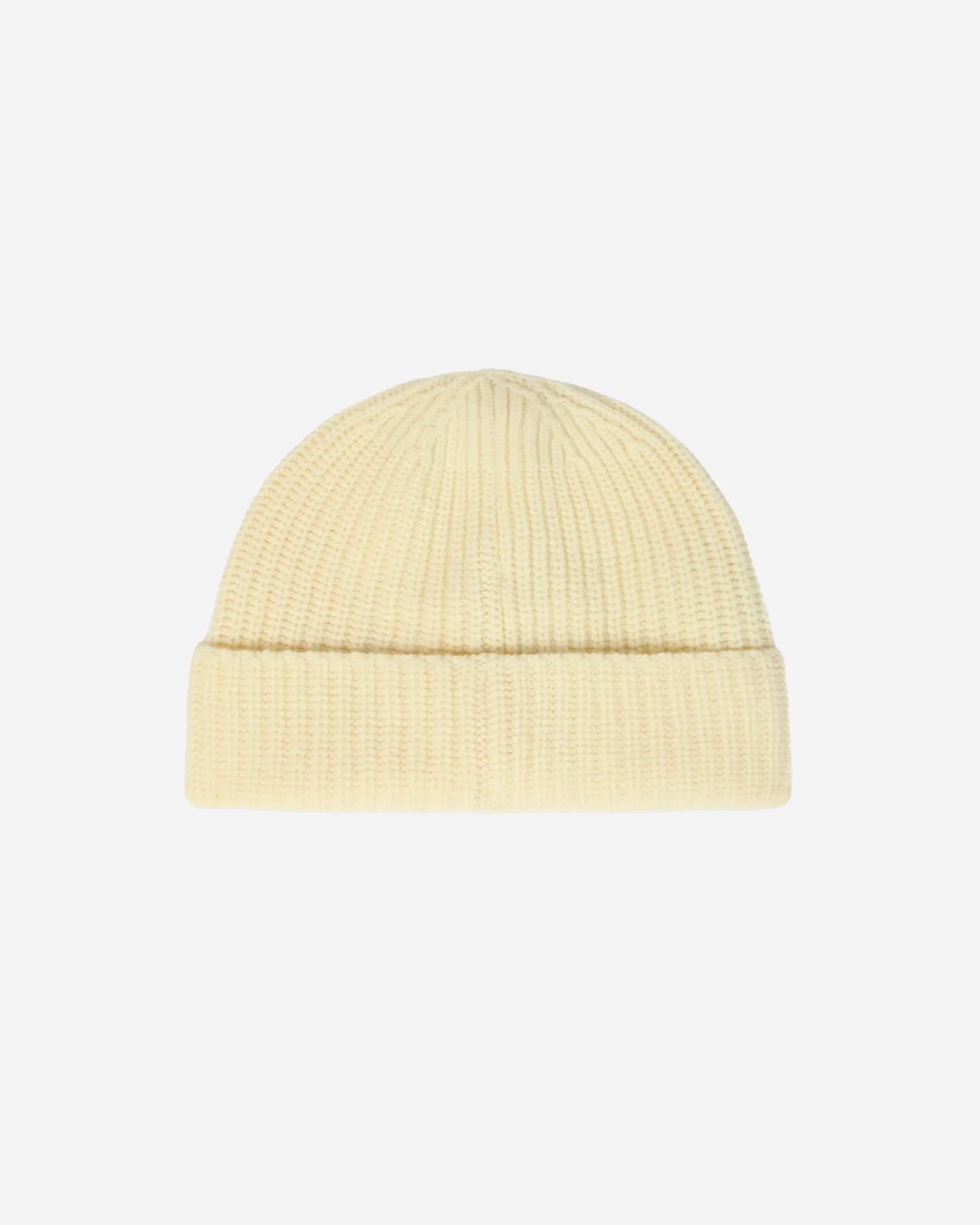 Bonnet en Maille Côtelée avec Patch Compass Ivory