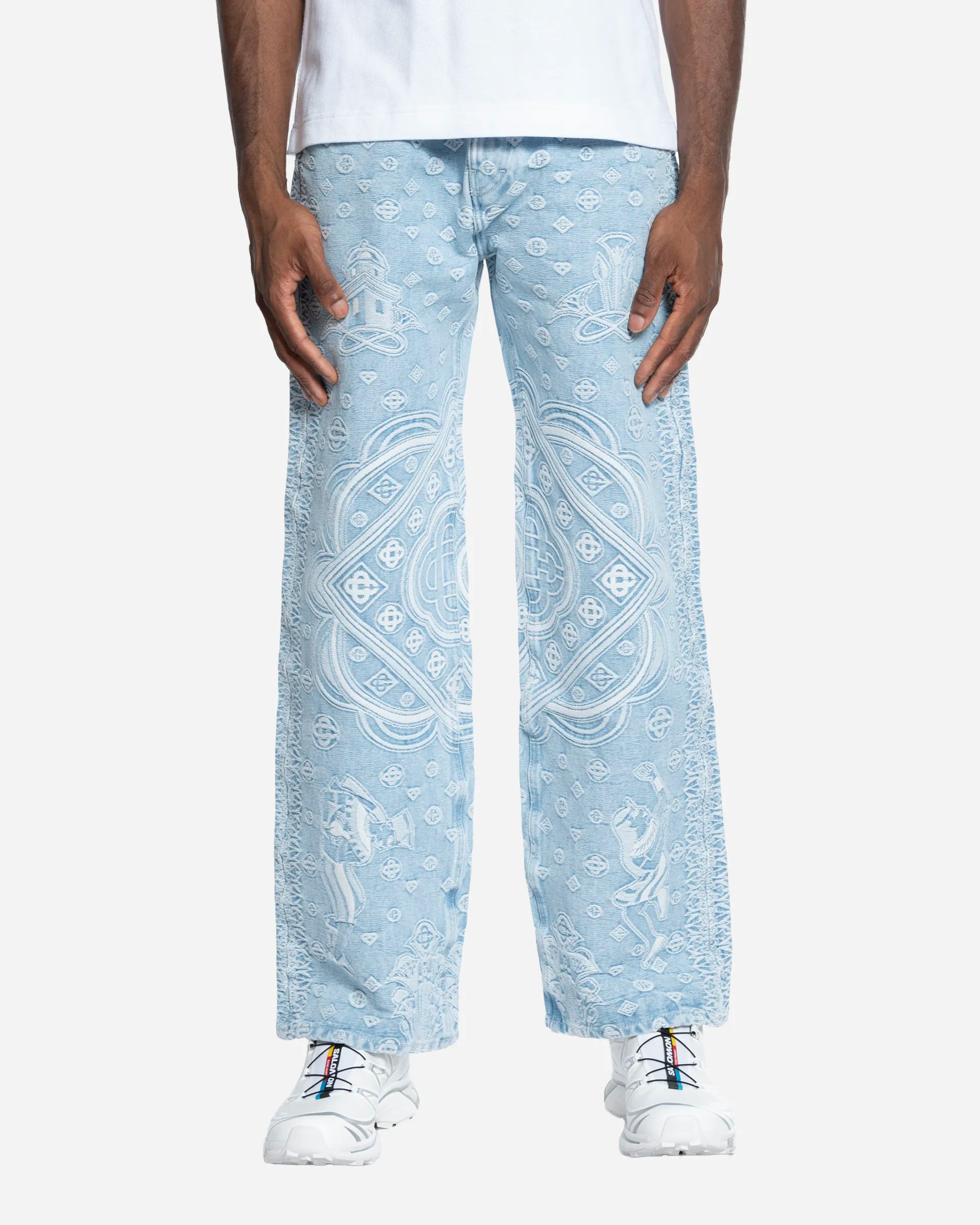 Pantalon en Jean Baggy Carpet Jacquard