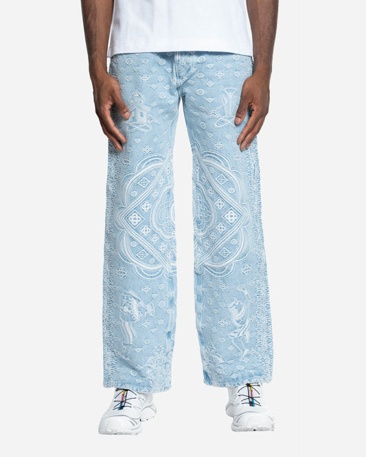 Pantalon en Jean Baggy Carpet Jacquard