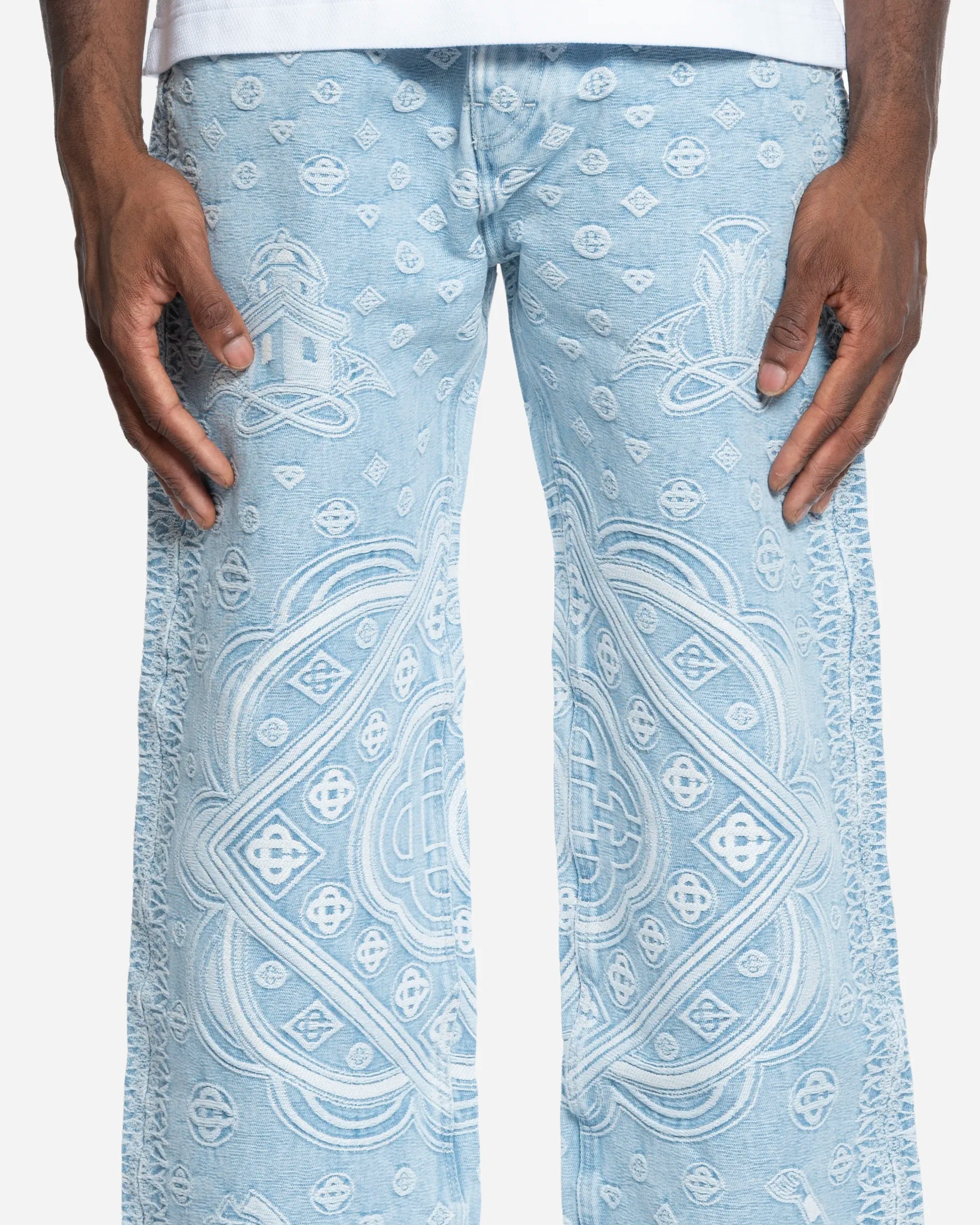 Pantalon en Jean Baggy Carpet Jacquard