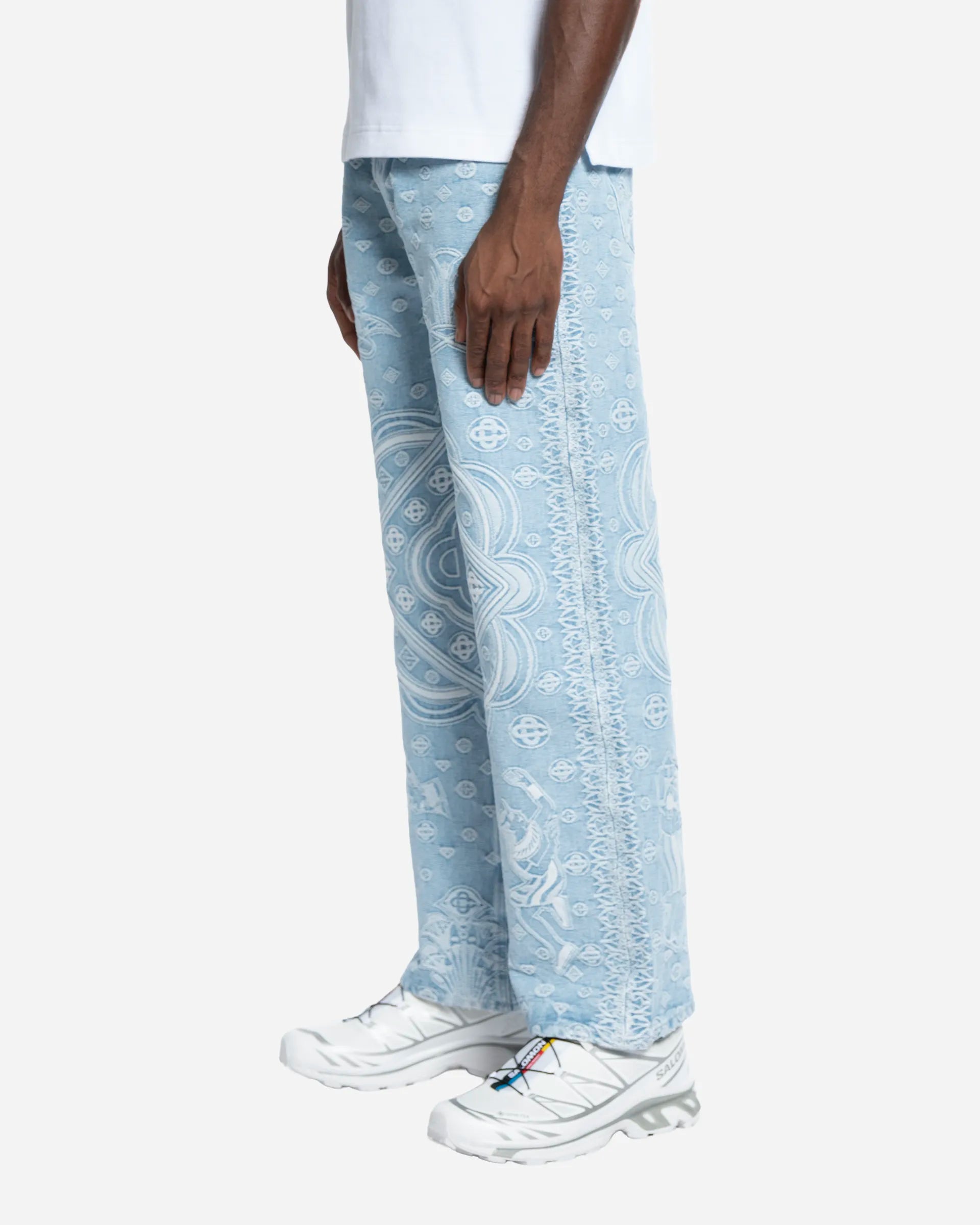 Pantalon en Jean Baggy Carpet Jacquard