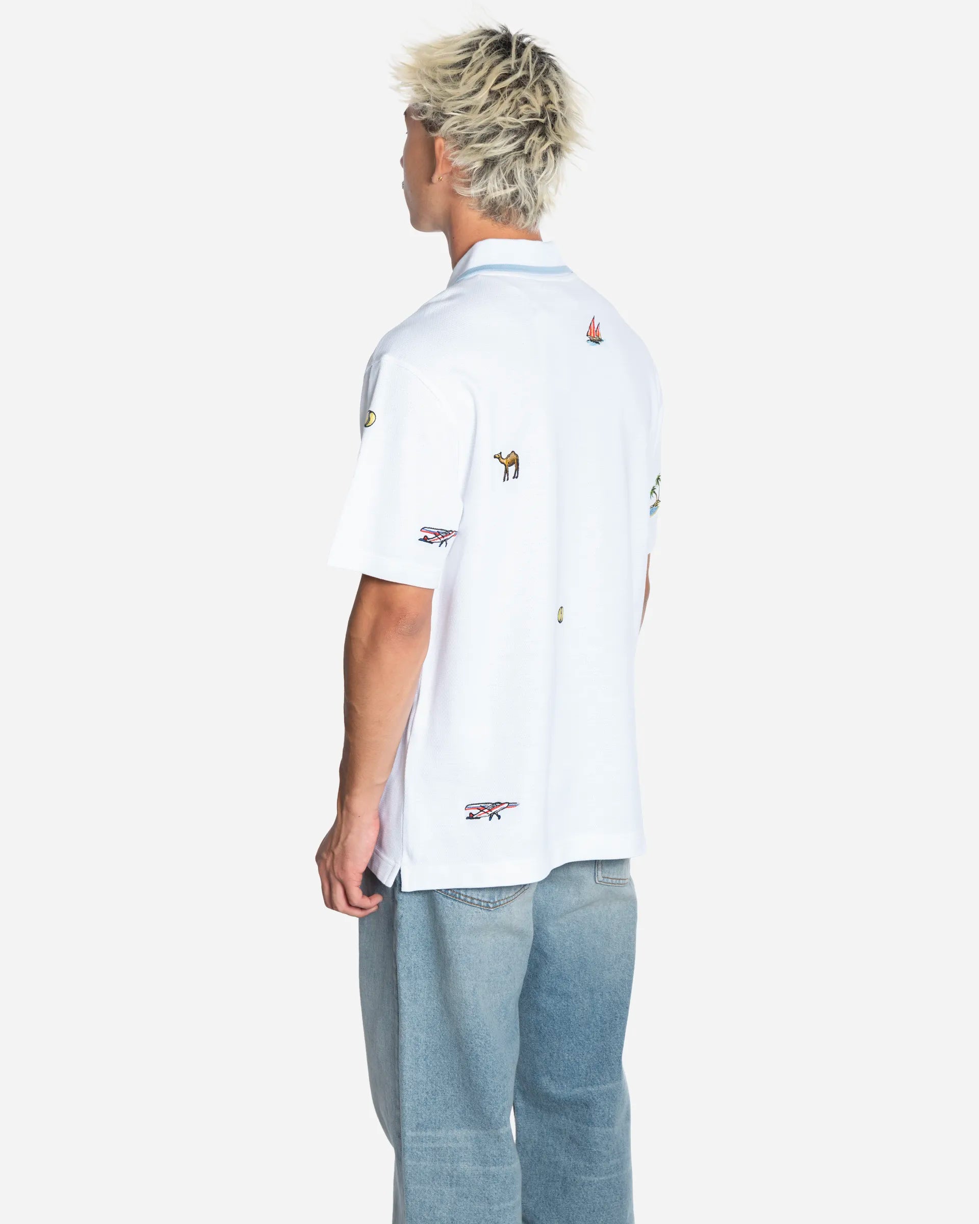 Polo à Demi-Zip Brodé