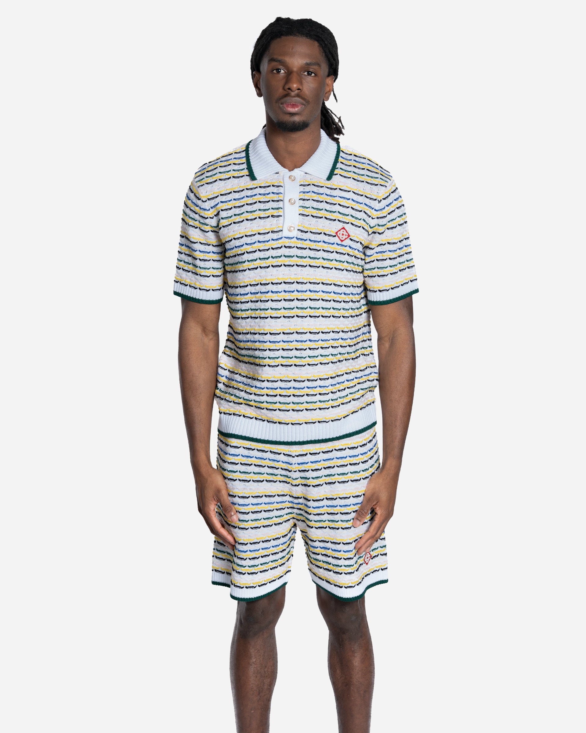 Polo à Manches Courtes en Point de Tricot
