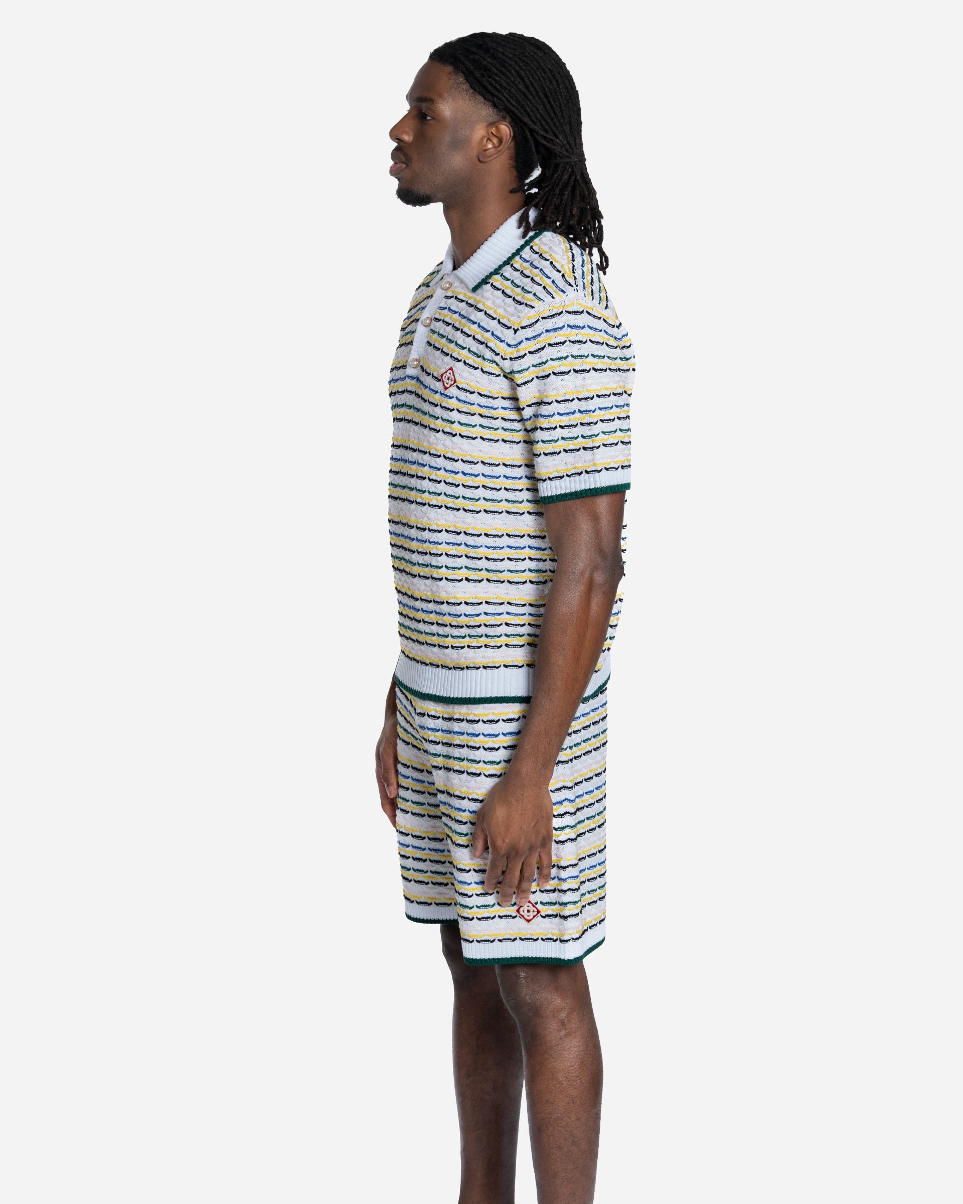 Polo à Manches Courtes en Point de Tricot