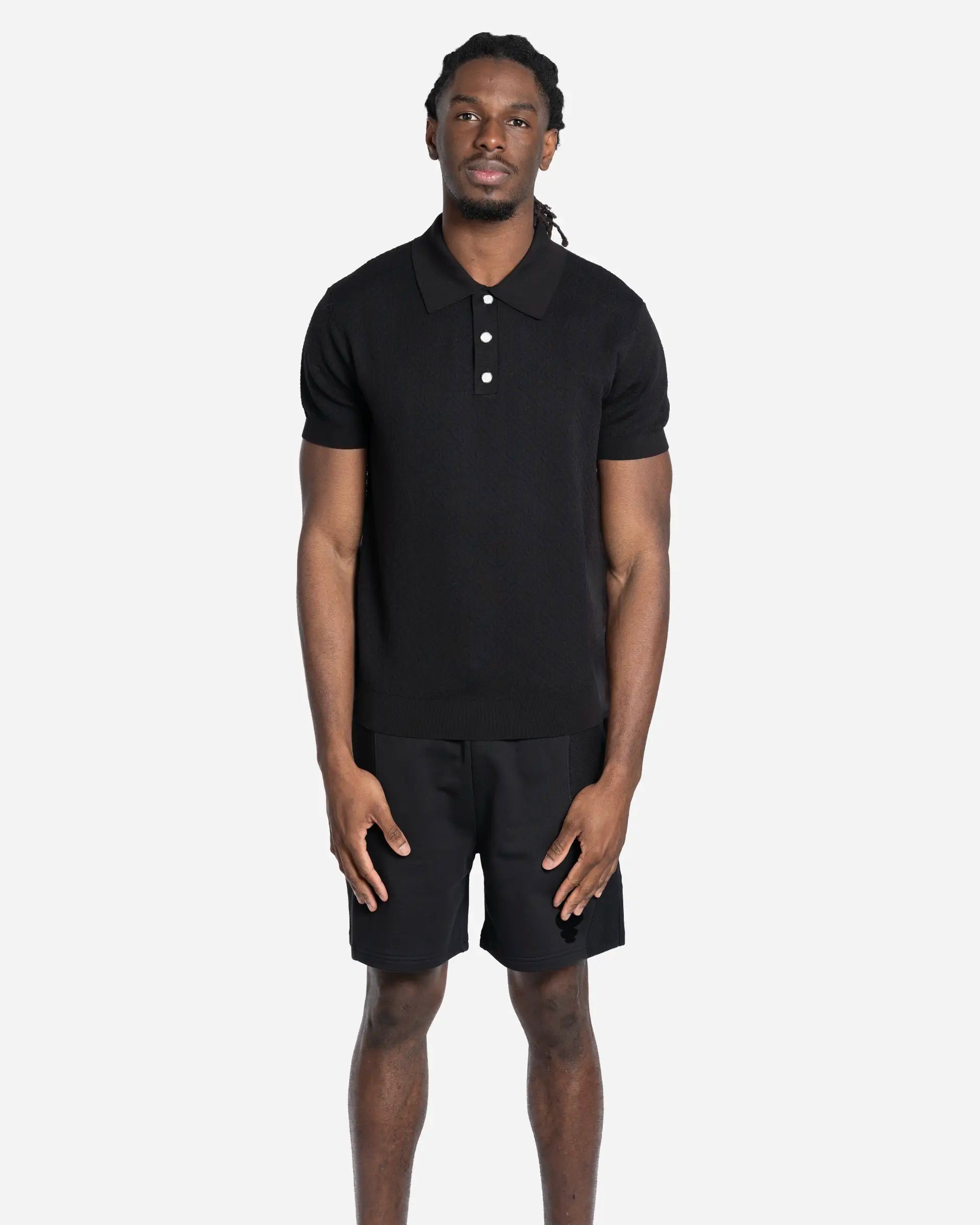 Monogram Pointelle Polo