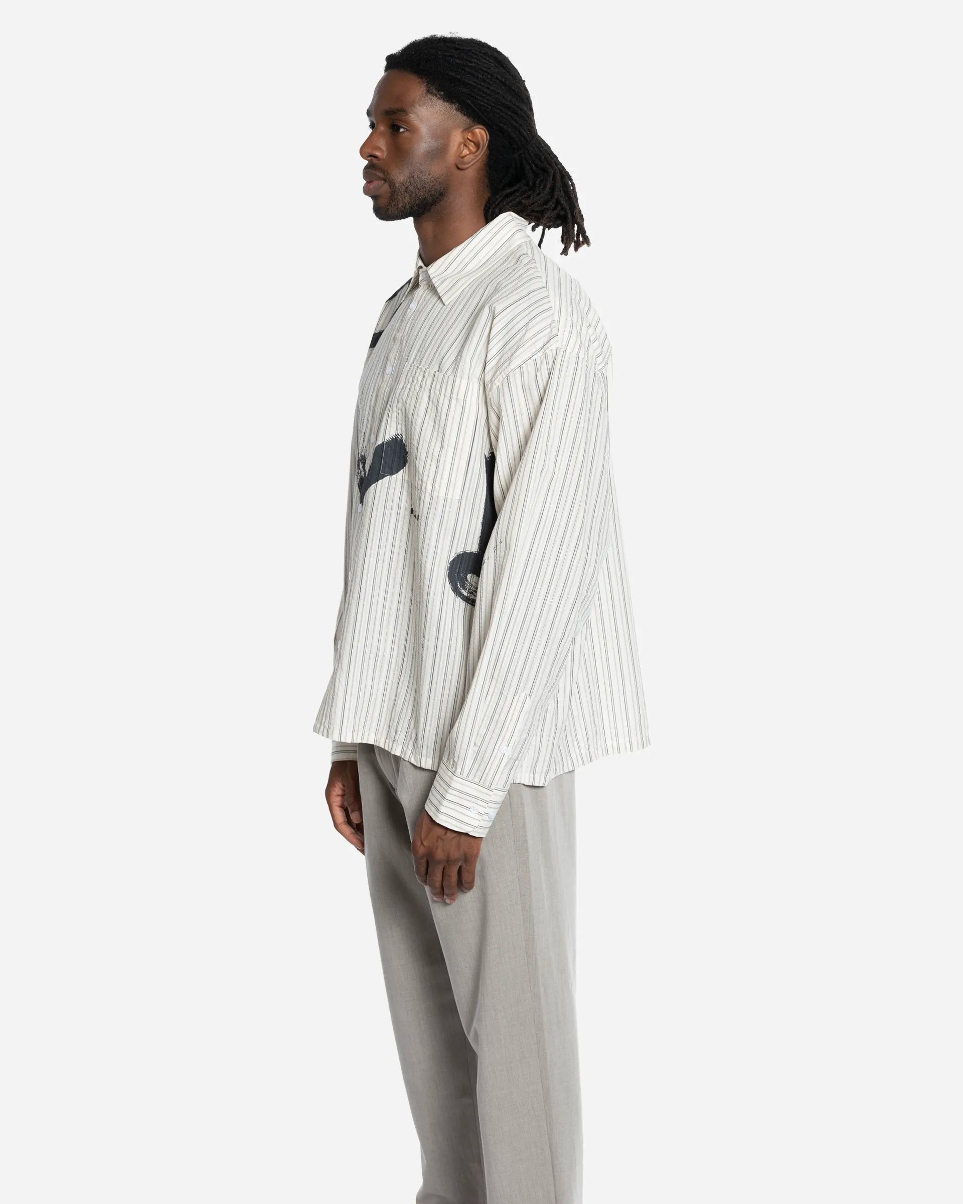 Chemise Brushstroke Logo Stripe