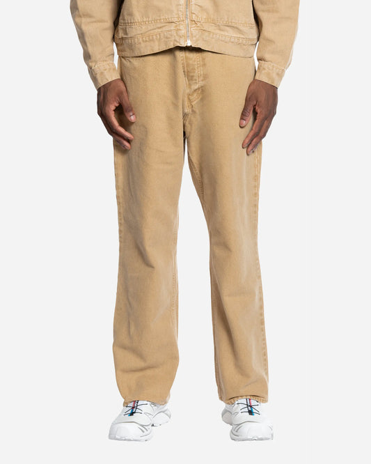 Pantalon Regular en Toile de Coton Lavée