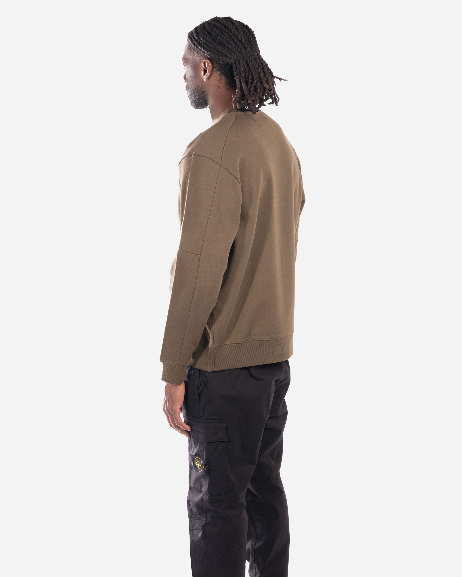 Pull à Col Ras du Cou en Coton Brossé