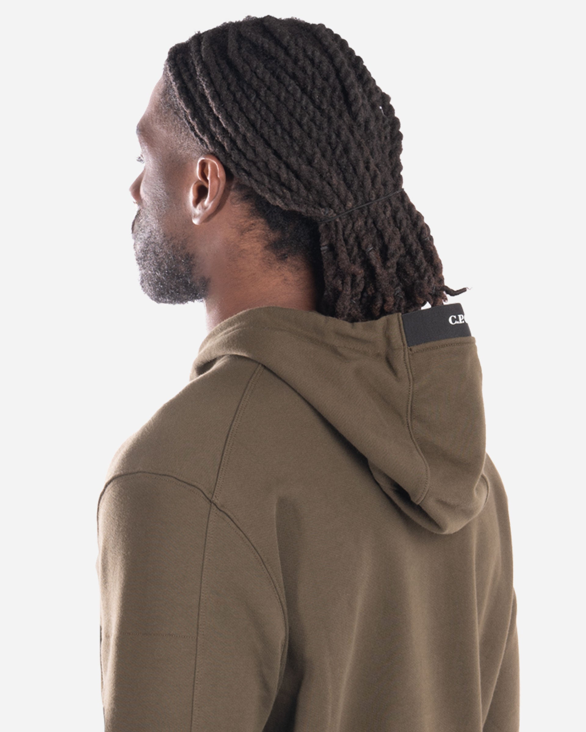 Sweatshirt à Capuche en Coton Brossé