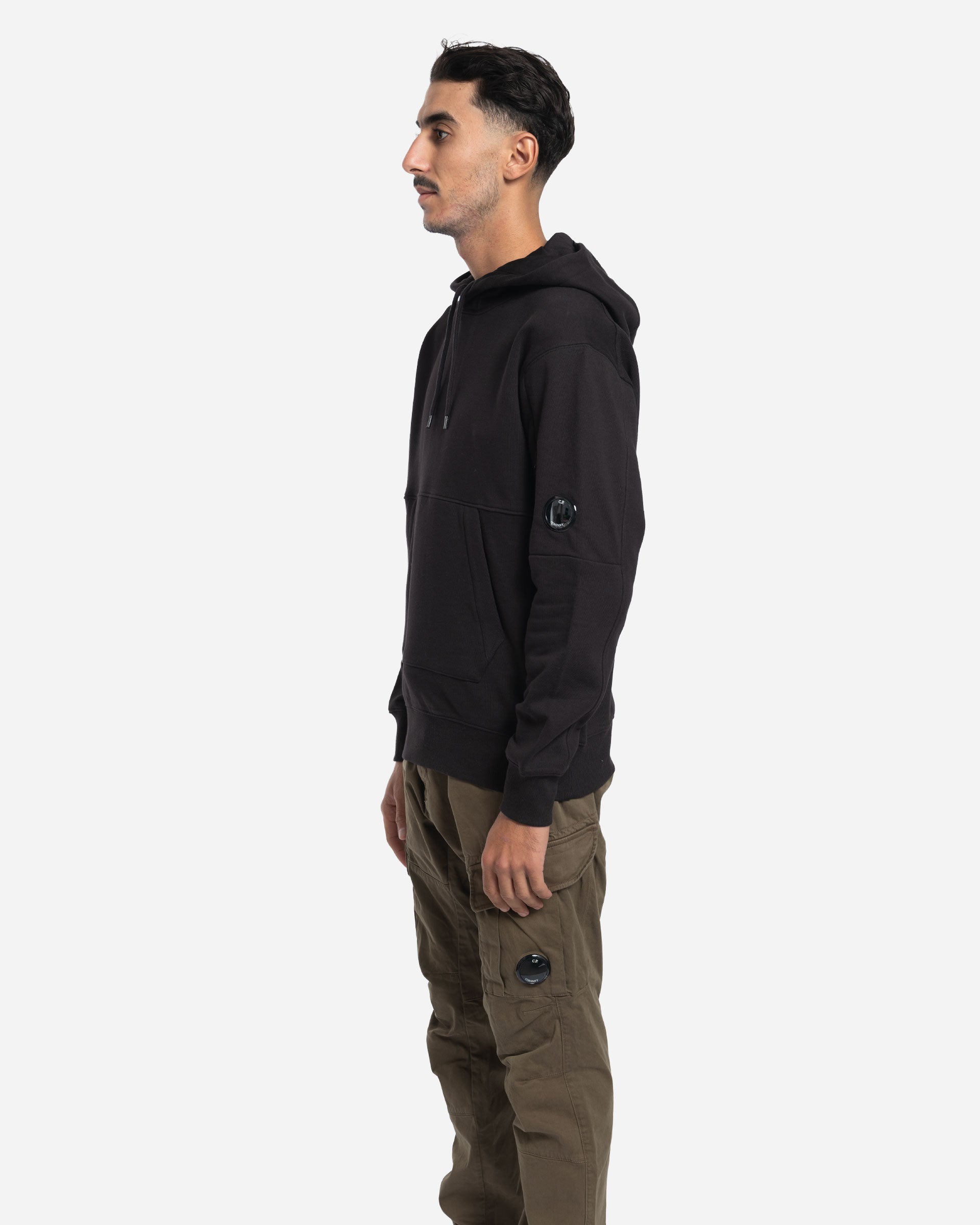 Sweatshirt à Capuche en Coton Brossé